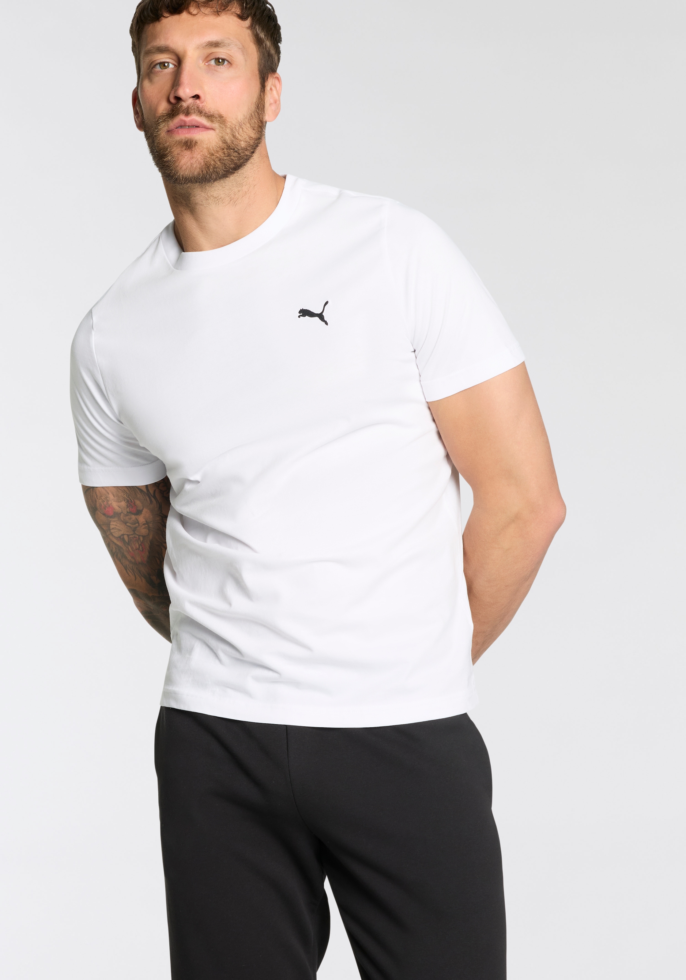 PUMA T-Shirt »ESS LOGO TEE MULTIPACK M«, Doppelpack, 2 Stück