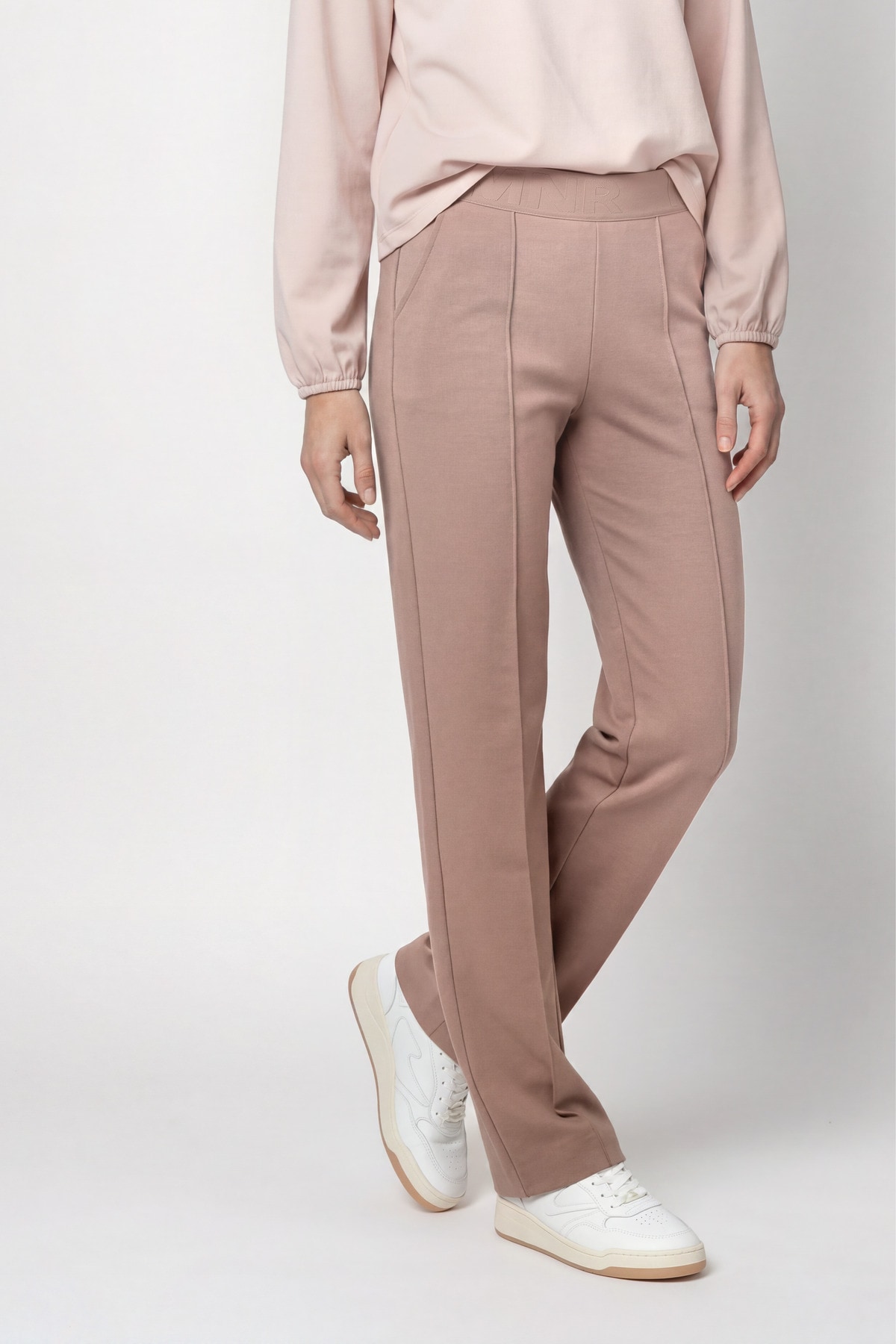 Monari Pantalon à enfiler »Hose Bella Basic Regular«  coupe régulière avec ceinture élastique