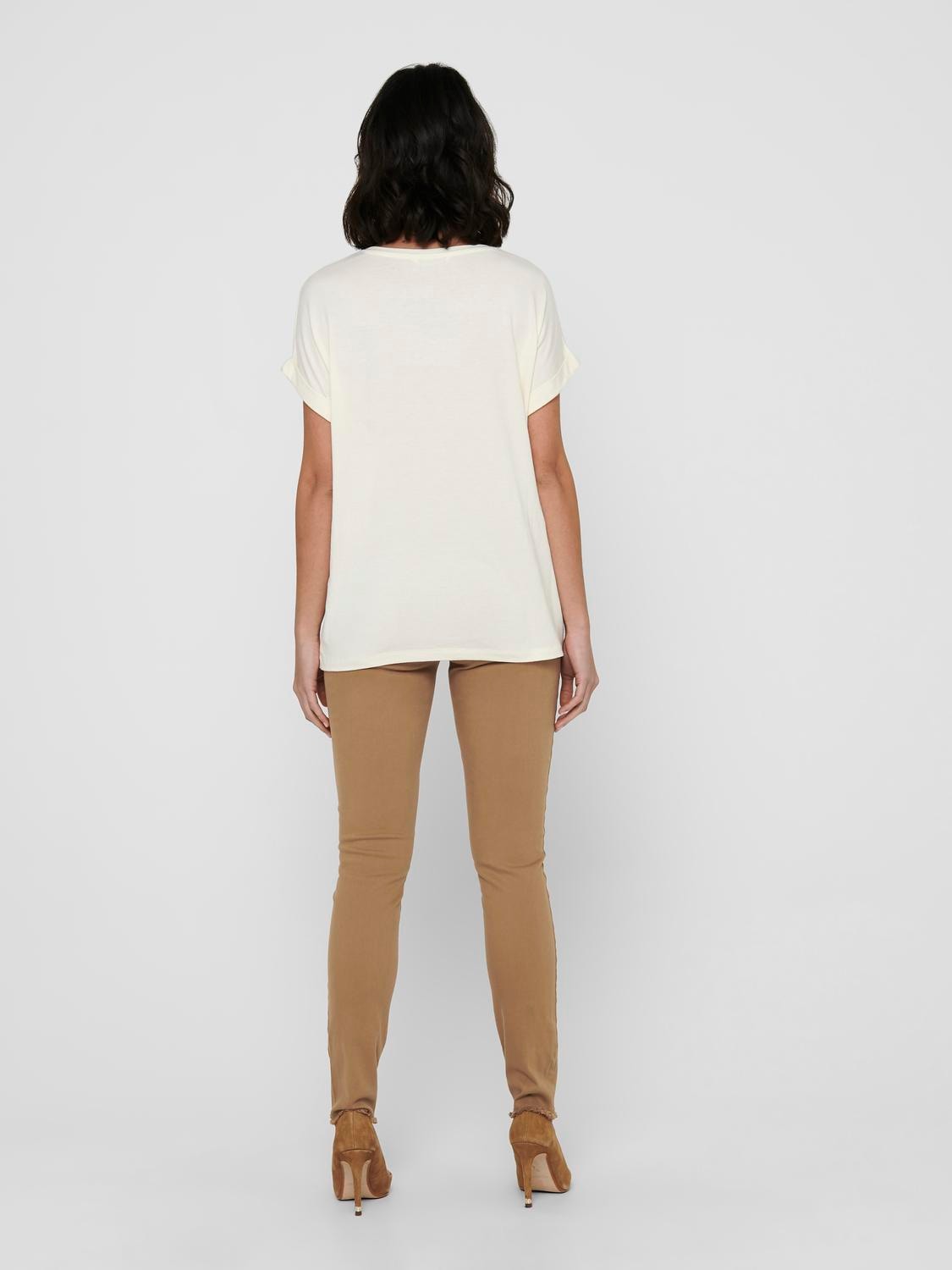 ONLY T-Shirt »ONLMOSTER S/S O-NECK TOP NOOS JRS«, mit Aufschlag am Arm