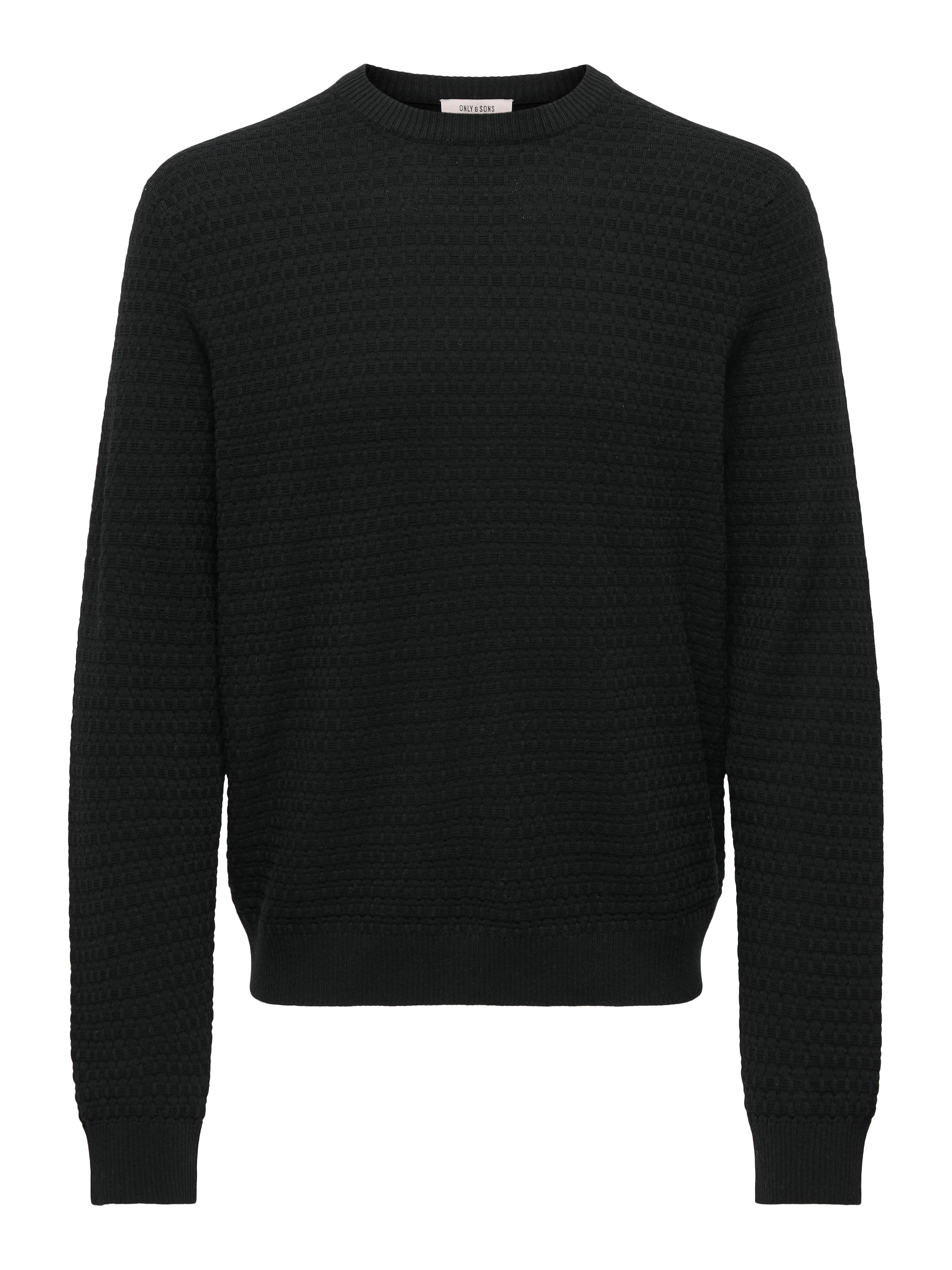 ONLY & SONS Rundhalspullover »ONSLOUI LS STRUCTURE CREW REG NOOS« Baumwollmischung, regular fit