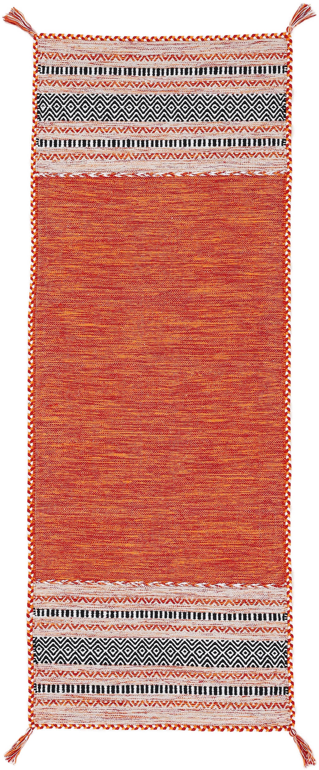 Baumwolle, rechteckig, mit kaufen »Kelim carpetfine Läufer Fransen, Wendeteppich Wohnzimmer Azizi«,