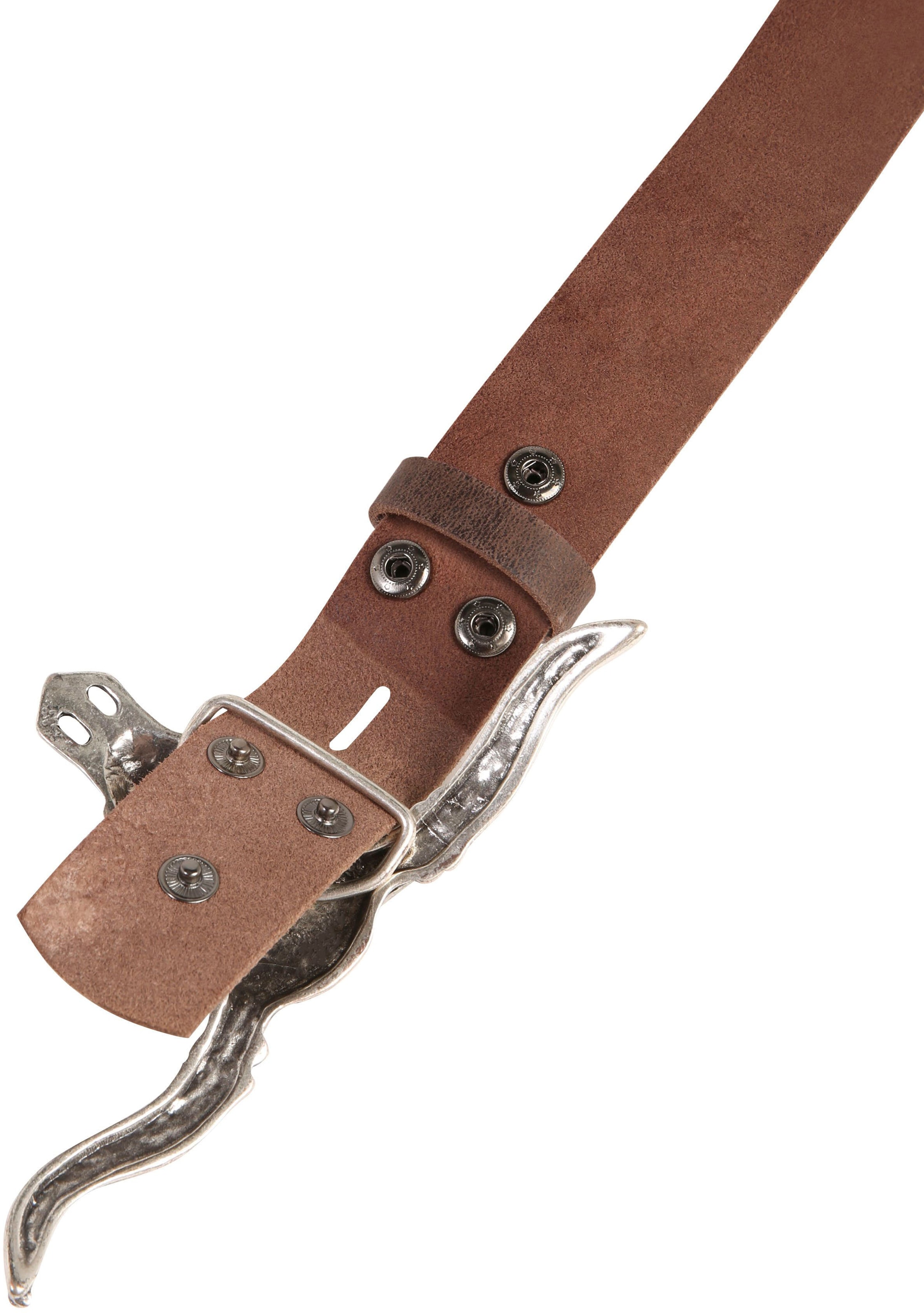 RETTUNGSRING by showroom 019° Ceinture en cuir mit Büffelkopf-Koppelschliesse