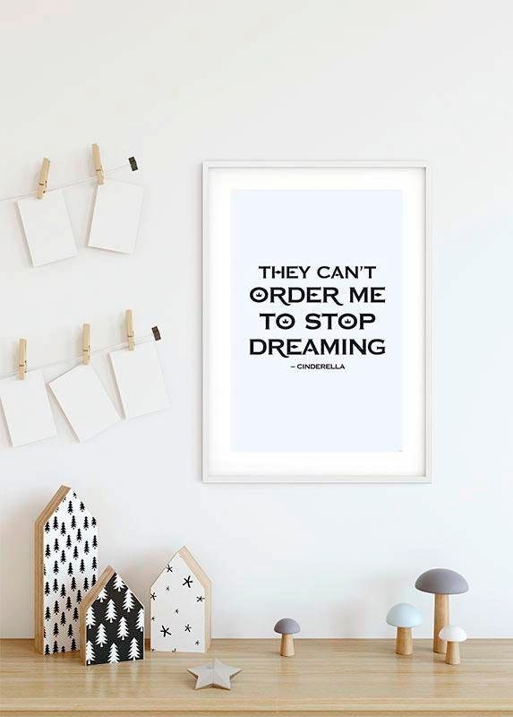 Komar Bild »Cinderella Quote«, Disney, (1 St.), Wandbild zur Dekoration im Kinderzimmer - ohne Rahmen