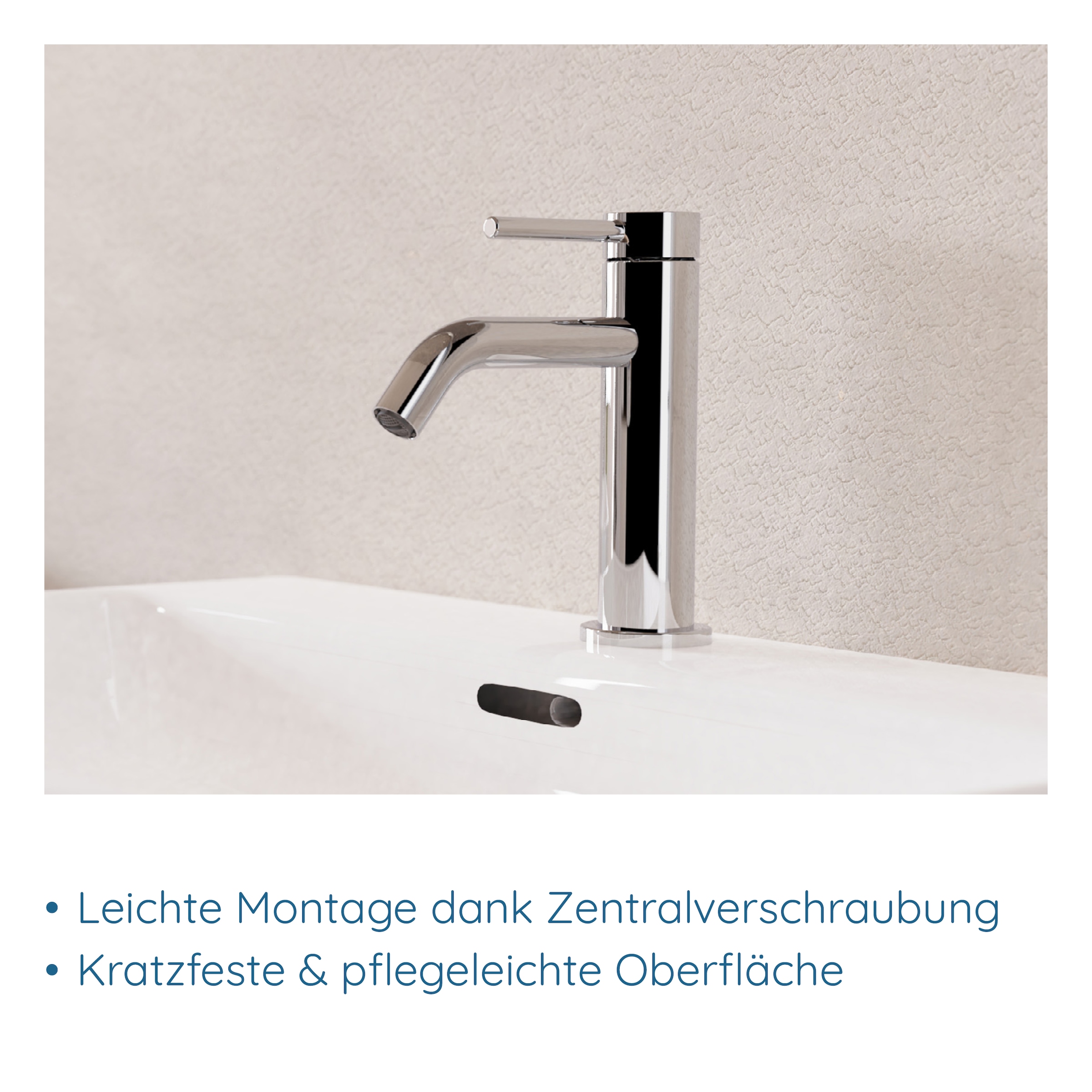 welltime Robinet de lavabo »Toscana« consommation d'eau réduite grâce à la fonction Eco-Click