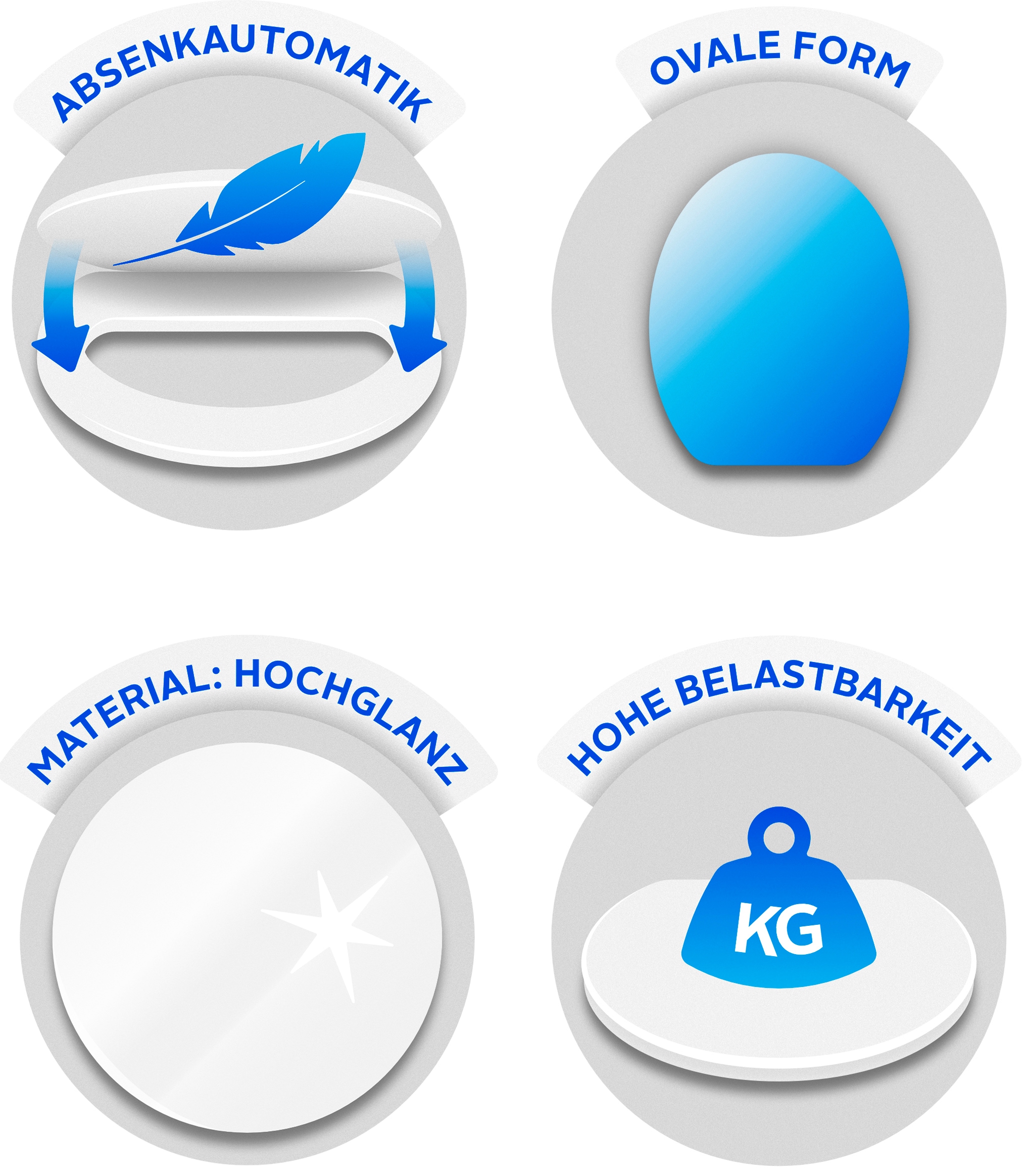 Sanilo WC-Sitz »Crystal Silver«, mit Absenkautomatik