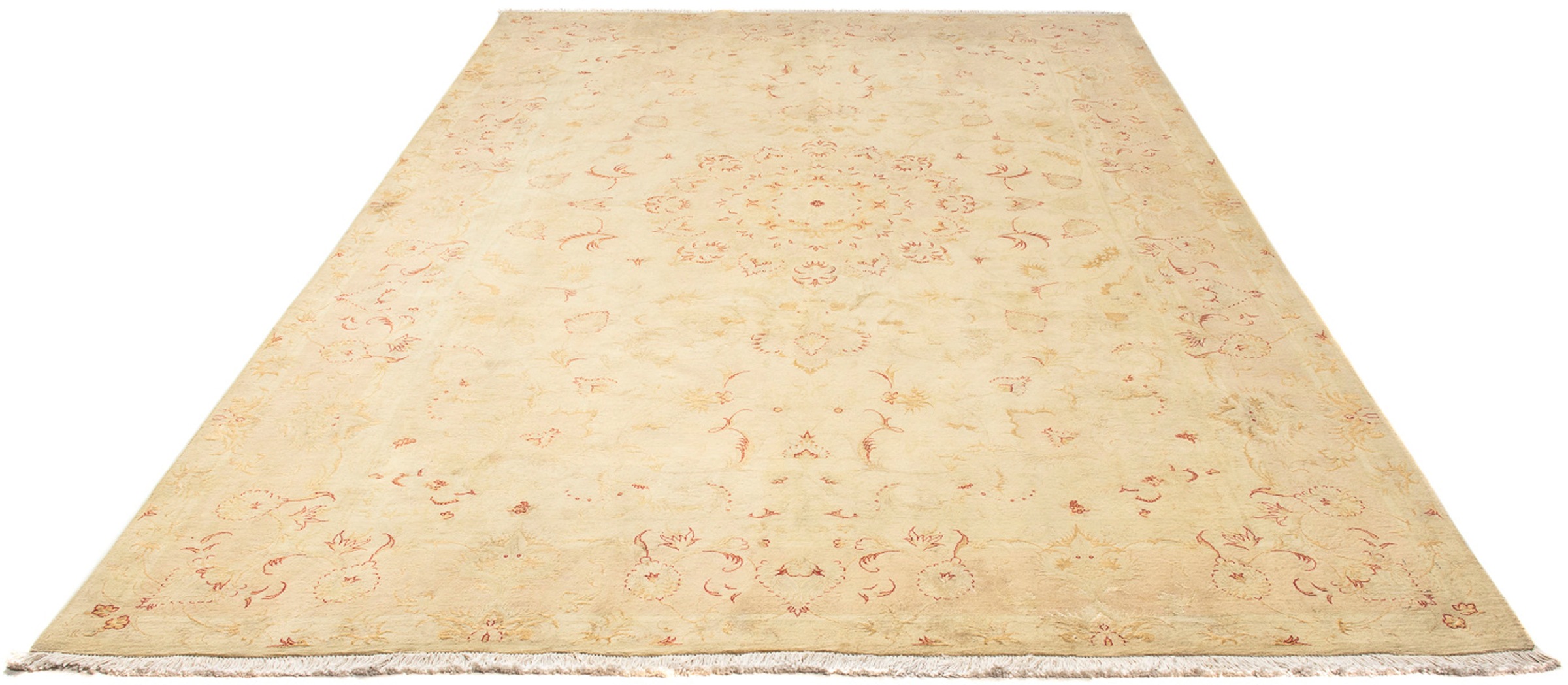 Image of morgenland Orientteppich »Perser - Täbriz - Royal - 298 x 198 cm - hellbraun«, rechteckig, 7 mm Höhe, Wohnzimmer, Handgeknüpft, Einzelstück mit Zertifikat bei Ackermann Versand Schweiz