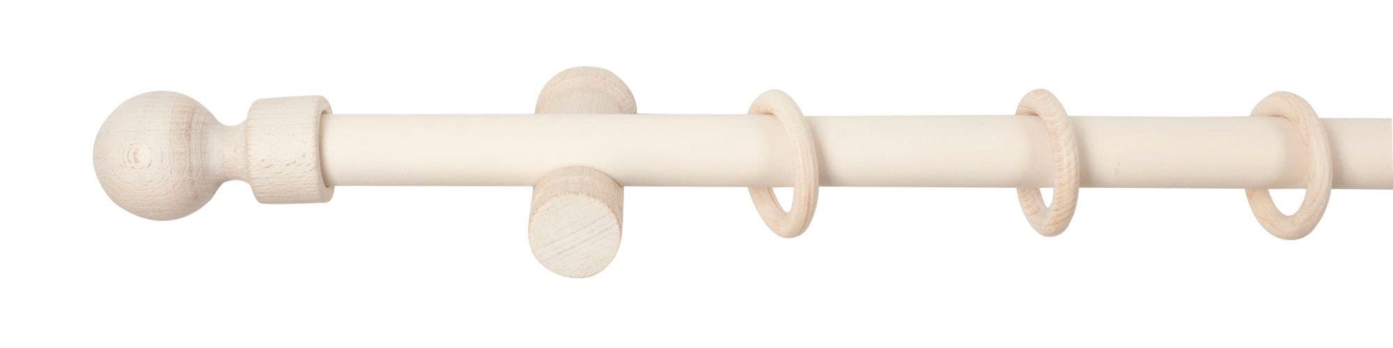 SN DECO GROUP Gardinenstange »Giro«, 1 läufig-läufig, Fixmass, 28 mm, Holz, verschiedenen Längen und Farben, Komplettset