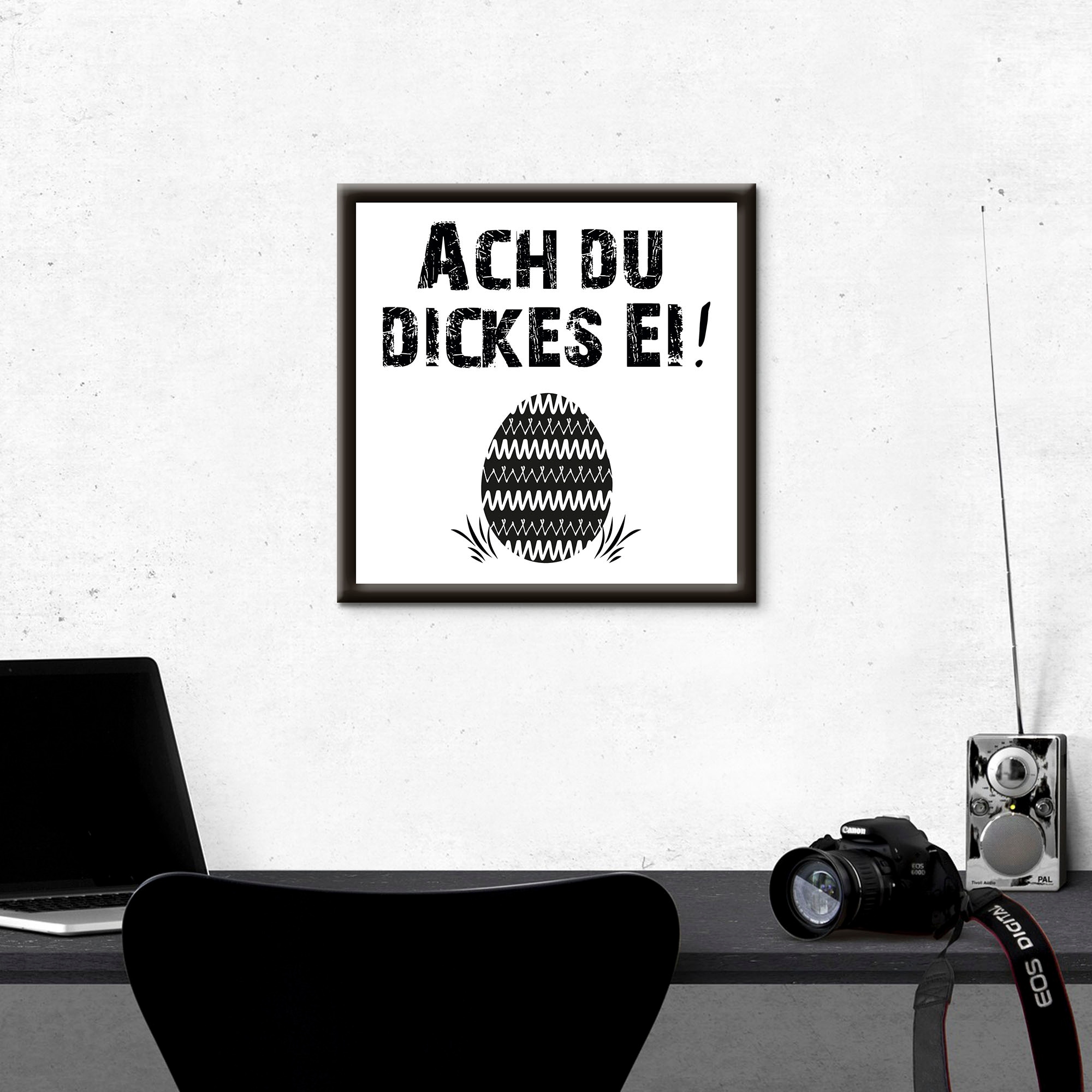 Artland Wandbild »Ach du dickes Ei!«, Sprüche & Texte, (1 St.)