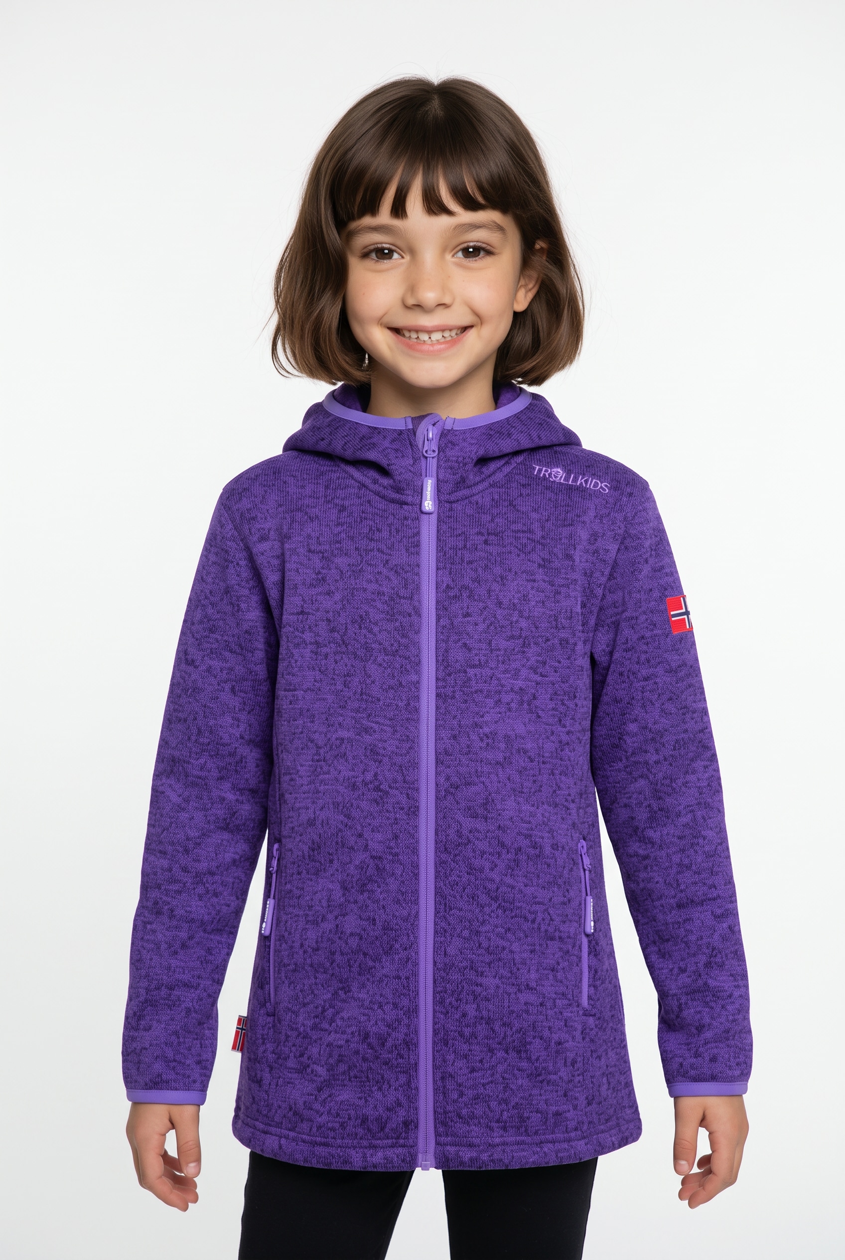 Image of TROLLKIDS Strickfleecejacke "GIRLS JONDALEN JACKET XT" sportliche Strickfleecejacke, aus Polyester, mit Langarm