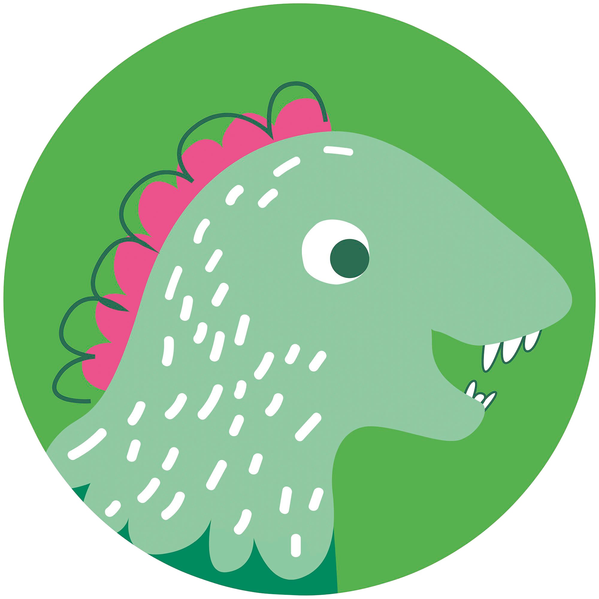 Image of Komar Fototapete »Little Dino Tyranno«, bedruckt-Comic-Retro-mehrfarbig, BxH: 128x128 cm, selbstklebend bei Ackermann Versand Schweiz