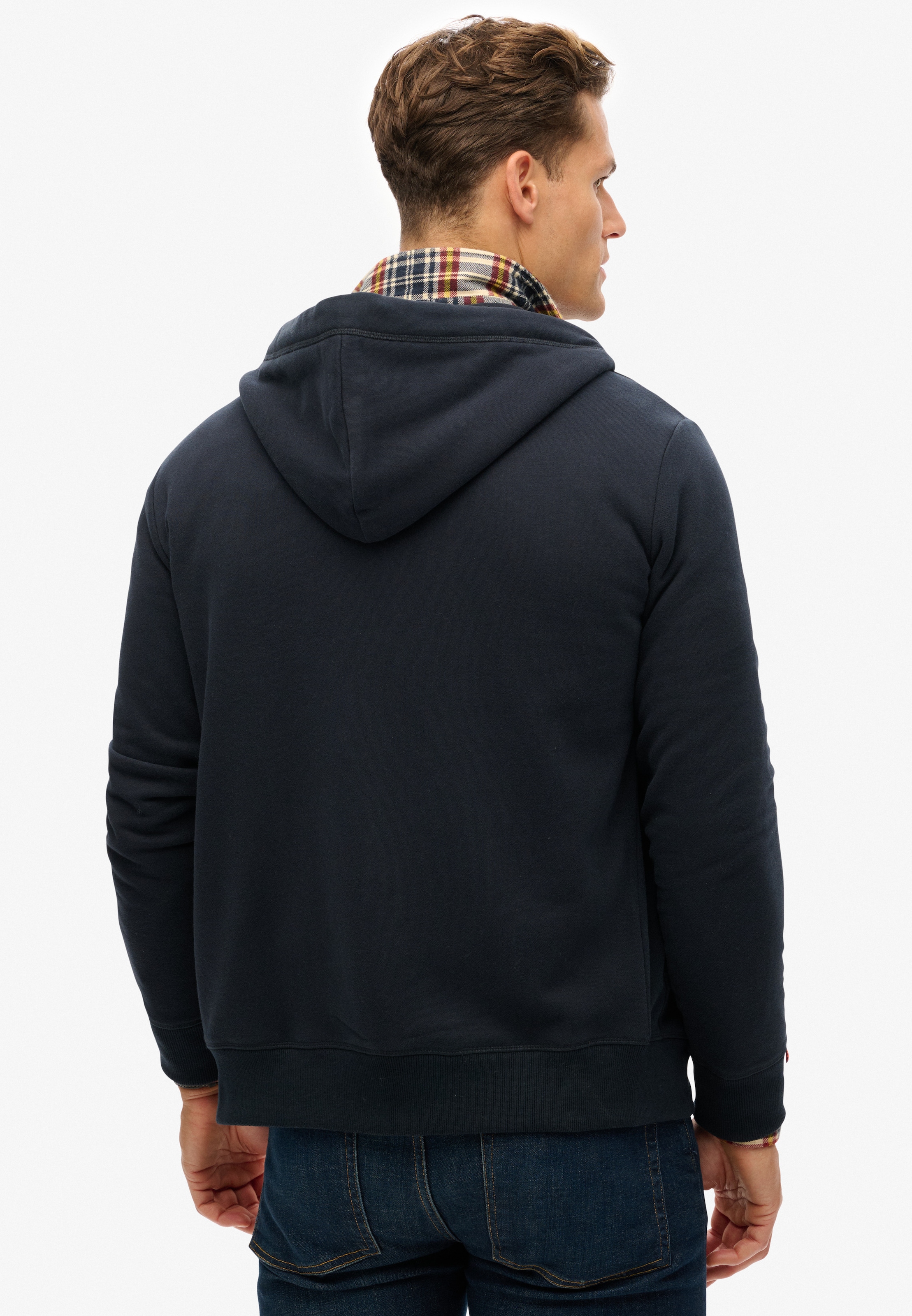 Superdry Kapuzensweatjacke »ESSENTIAL LOGO ZIP HOODIE HB« Baumwollmischung, slim fit
