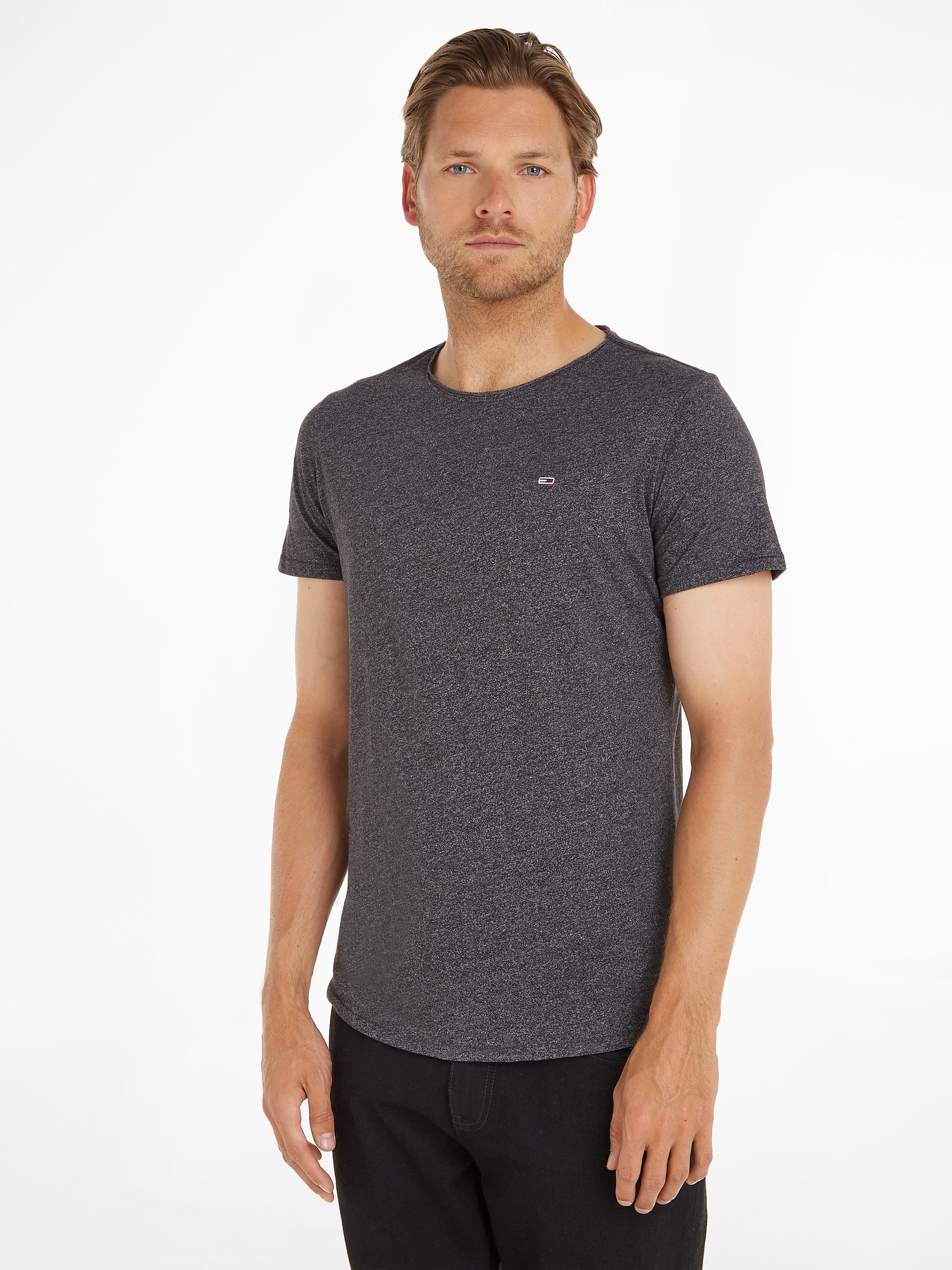 Image of Tommy Jeans T-Shirt "TJM SLIM JASPE C NECK" Classics Slim Fit mit Markenlabel