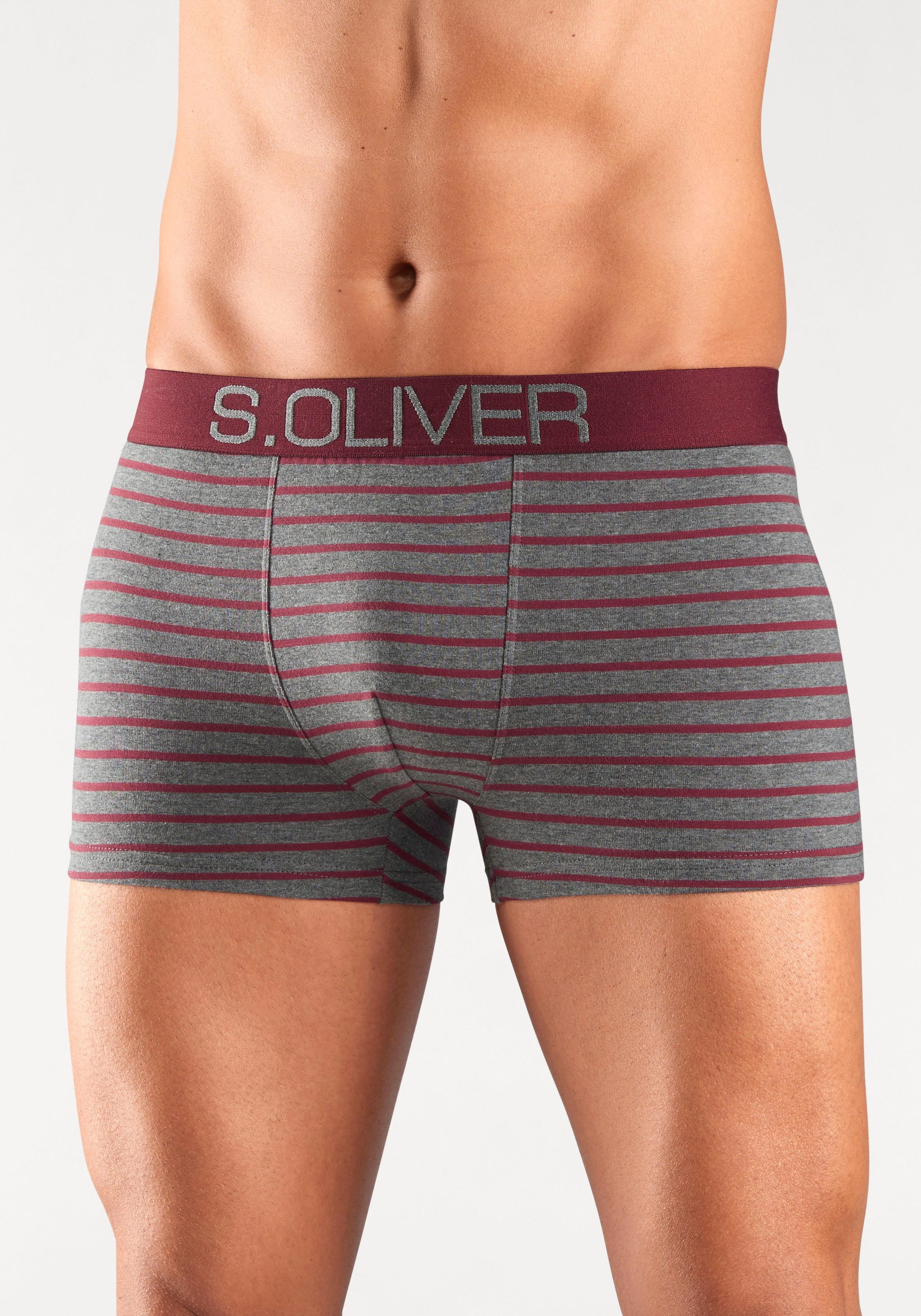s.Oliver Boxer »Boxershorts für Herren« Packung, 4 Stk. mit kontrastfarbenem Webbund