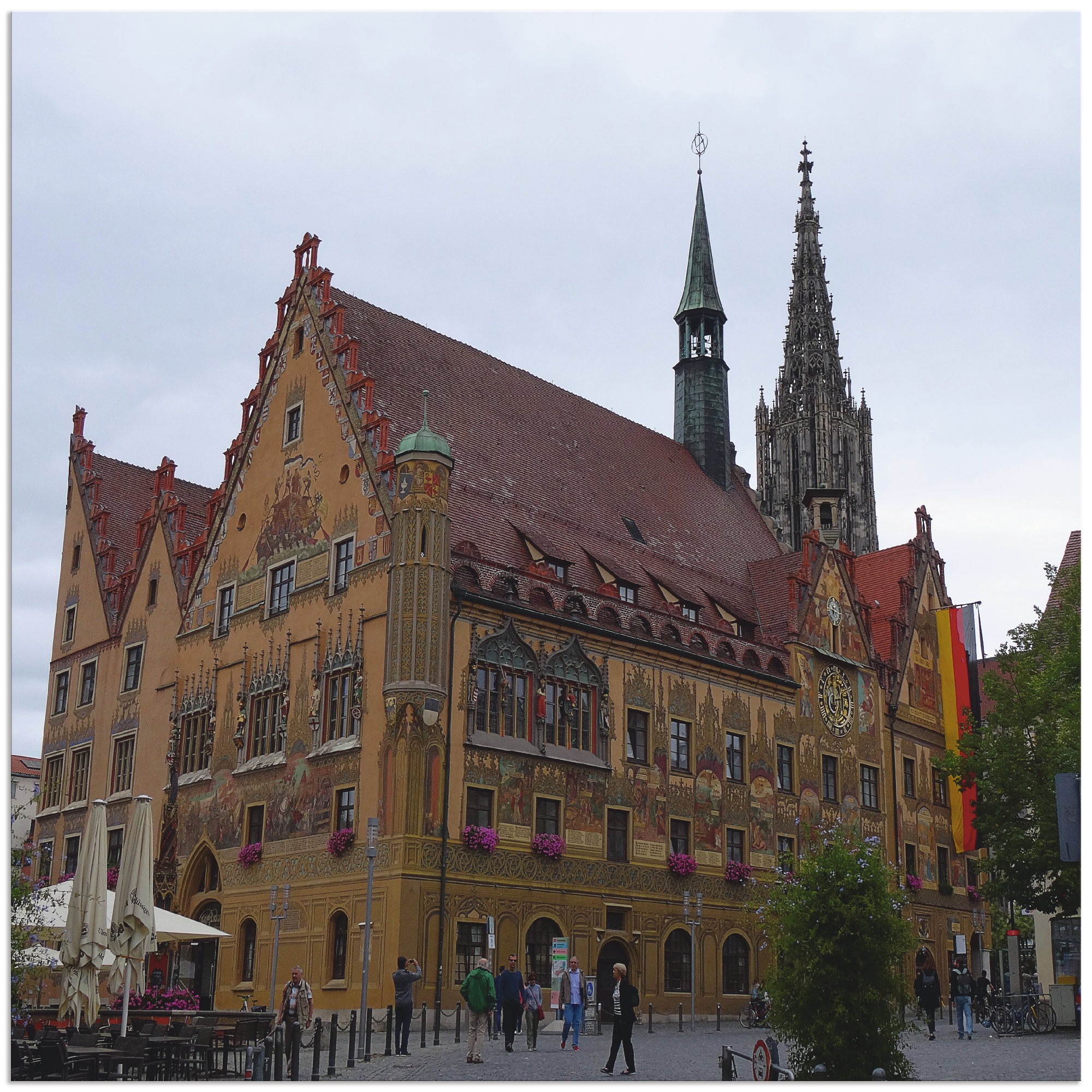 Image of Artland Wandbild »Ulmer Rathaus«, Gebäude, (1 St.), in vielen Grössen & Produktarten - Alubild / Outdoorbild für den Aussenbereich, Leinwandbild, Poster, Wandaufkleber / Wandtattoo auch für Badezimmer geeignet bei Ackermann Versand Schweiz