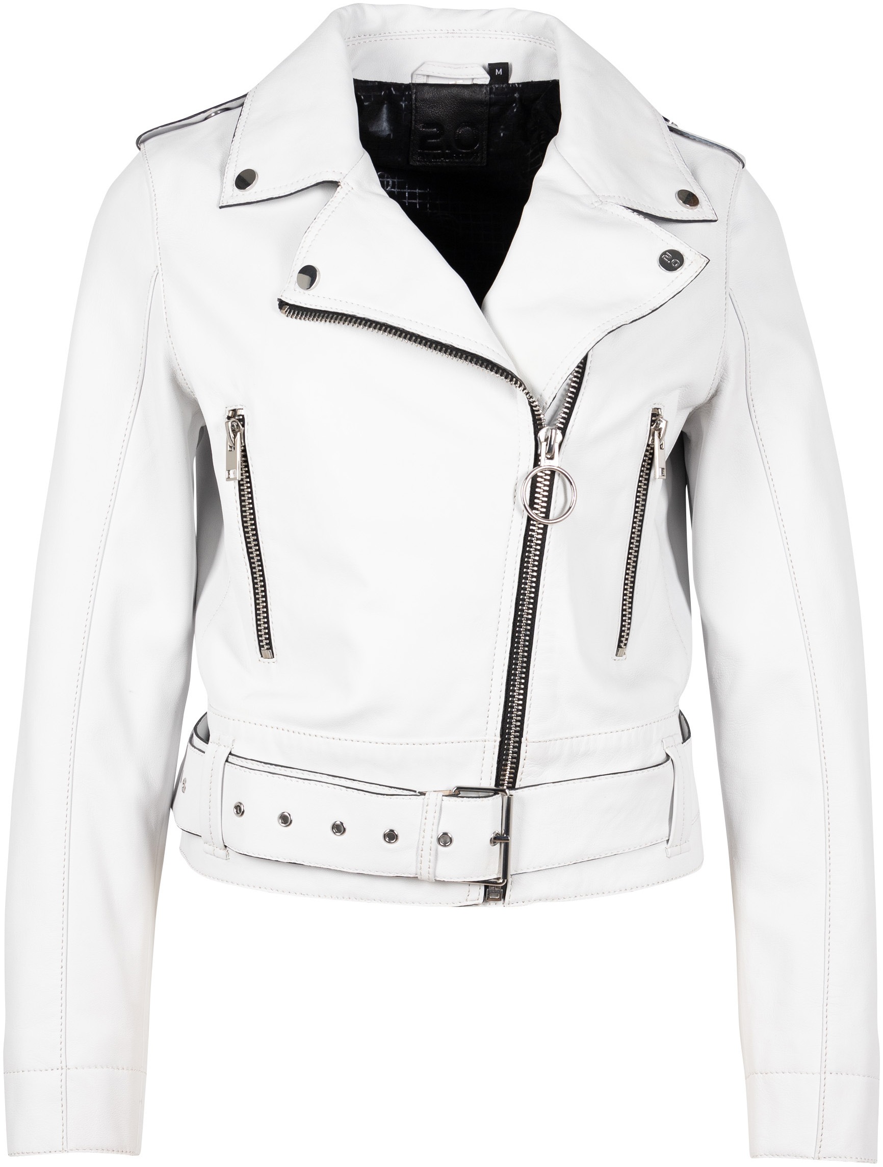 Mauritius Lederjacke »G2WCelin SF«, mit asymetrischem Reissverschluss, Gürtel, Zipper-Details