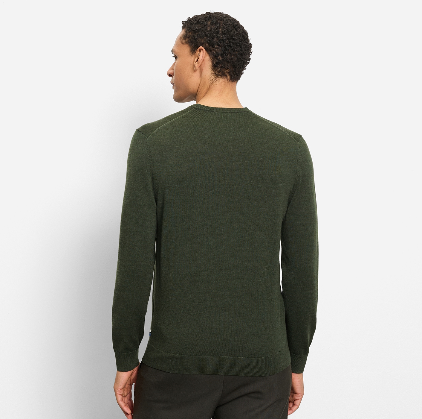 OLYMP Pull col V »OLYMP Strick Casual« pull classique en maille