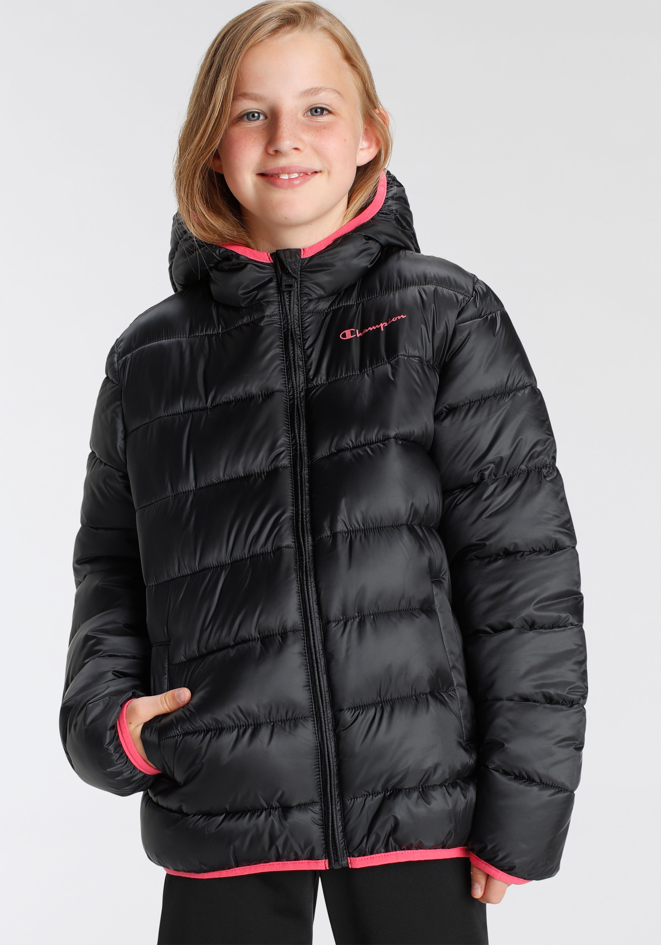 Champion Steppjacke »Outdoor Hooded Jacket - für Kinder«, mit Kapuze