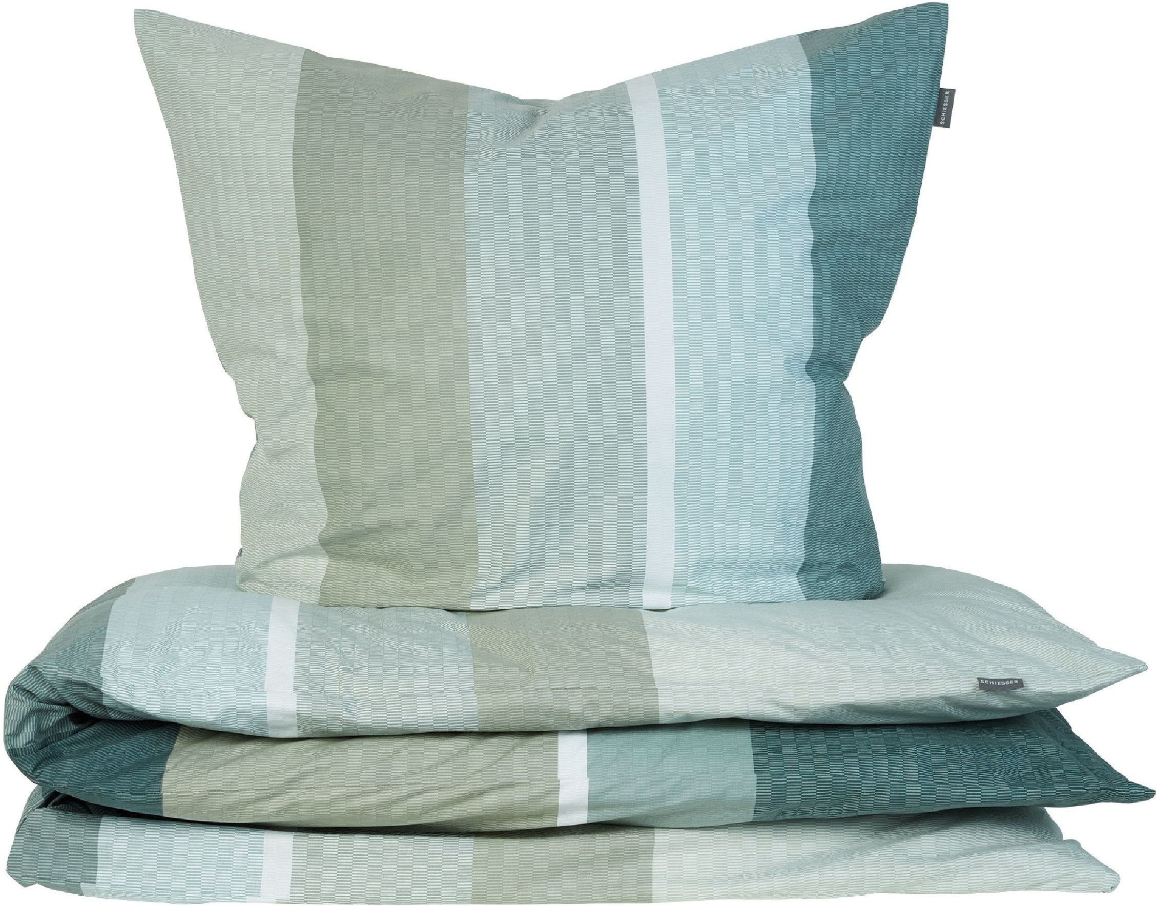 Image of Schiesser Bettwäsche "Endy Stripes aus weicher Baumwolle mit grossen und kleinen Streifen" 2 Stk. OEKO-TEX MADE IN GREEN