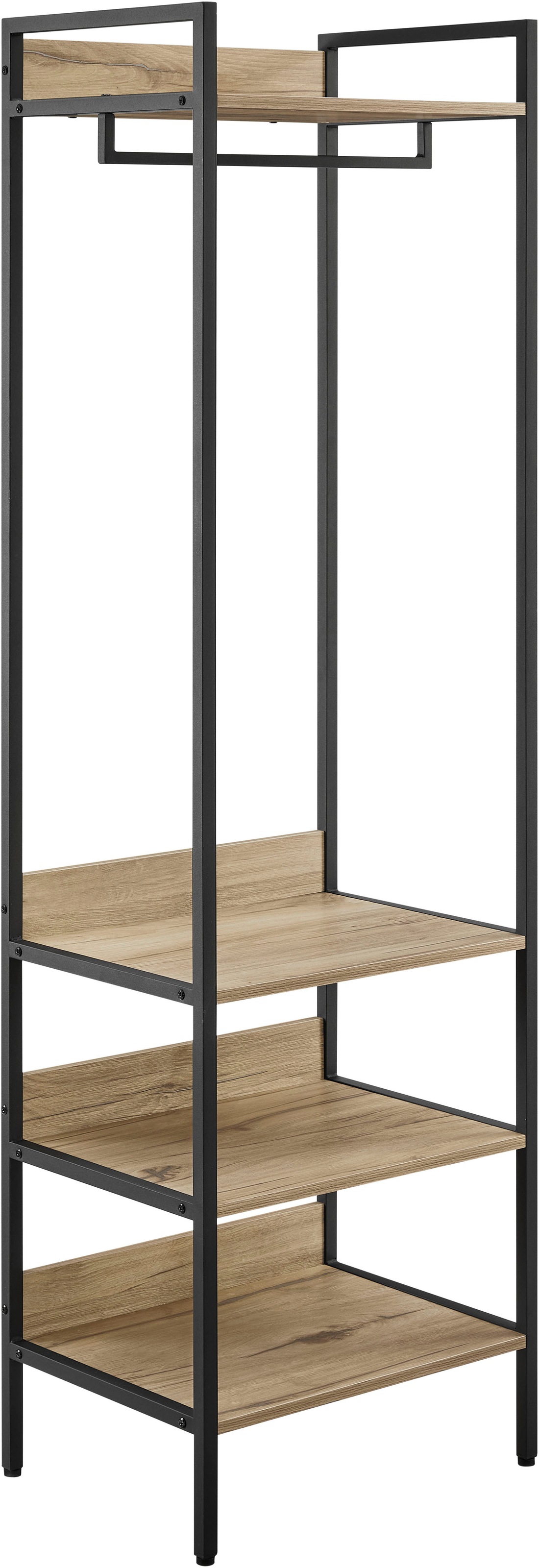 Image of GOODproduct Garderobenschrank "Tayler" pflegeleichte Melaminoberfläche, Metallgestell, natürliche ABS-Kanten