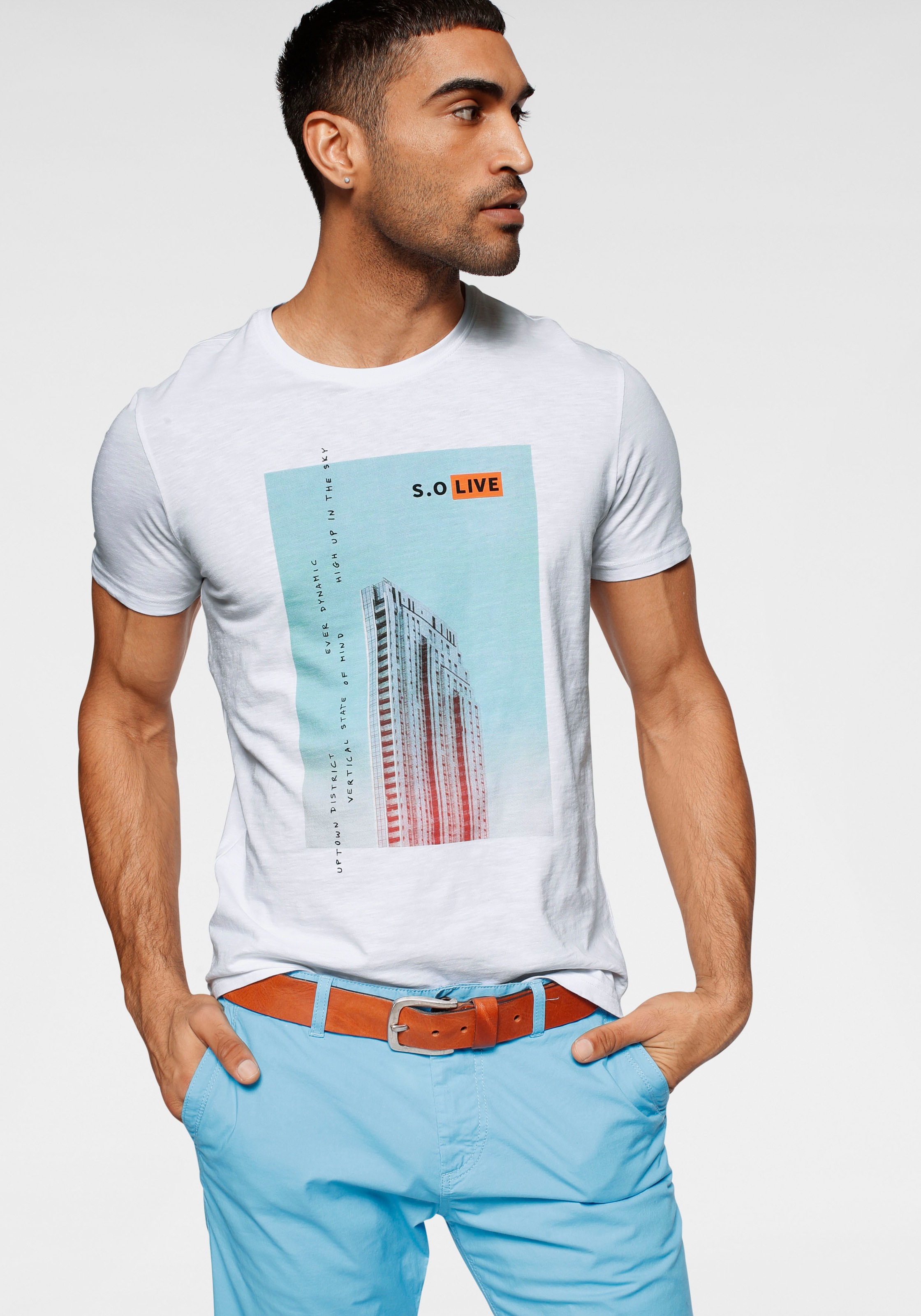 Image of s.Oliver T-Shirt, mit grossem Frontprint bei Ackermann Versand Schweiz