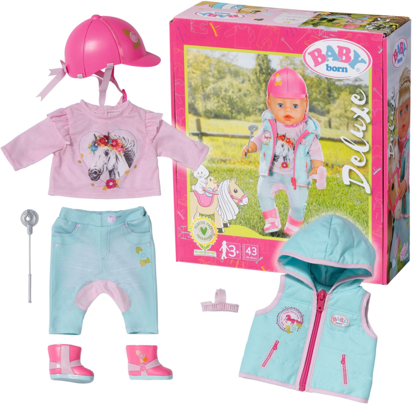 Trendige Baby Born Puppenkleidung »Deluxe Reiter Outfit, 43 cm«, (Set, 8 tlg.)  versandkostenfrei kaufen