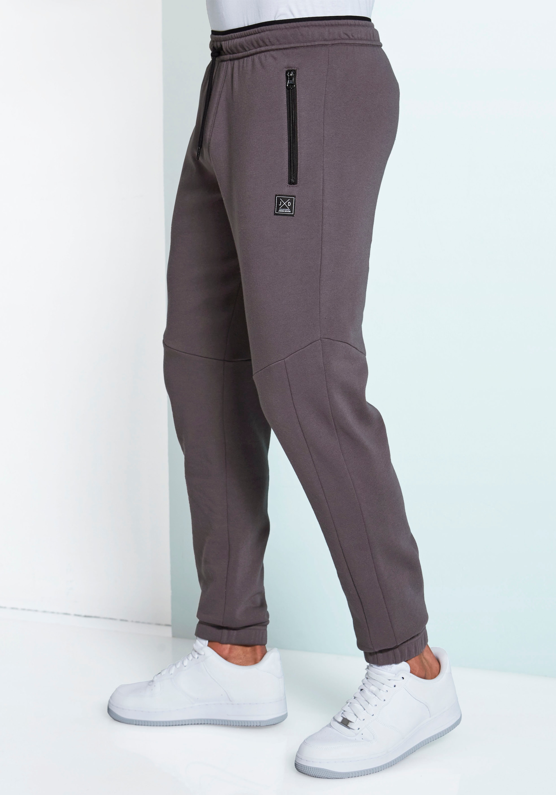 John Devin Sweathose, Jogginghose mit seitlichen Taschen und Bindeband aus Baumwoll-Mix