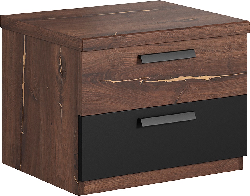 Image of Home affaire Nachtkommode "Sigma, Breite 46 cm, moderner Nachtschrank mit 2 Schubladen" Nachttisch viel Stauraum, Nachtkonsole