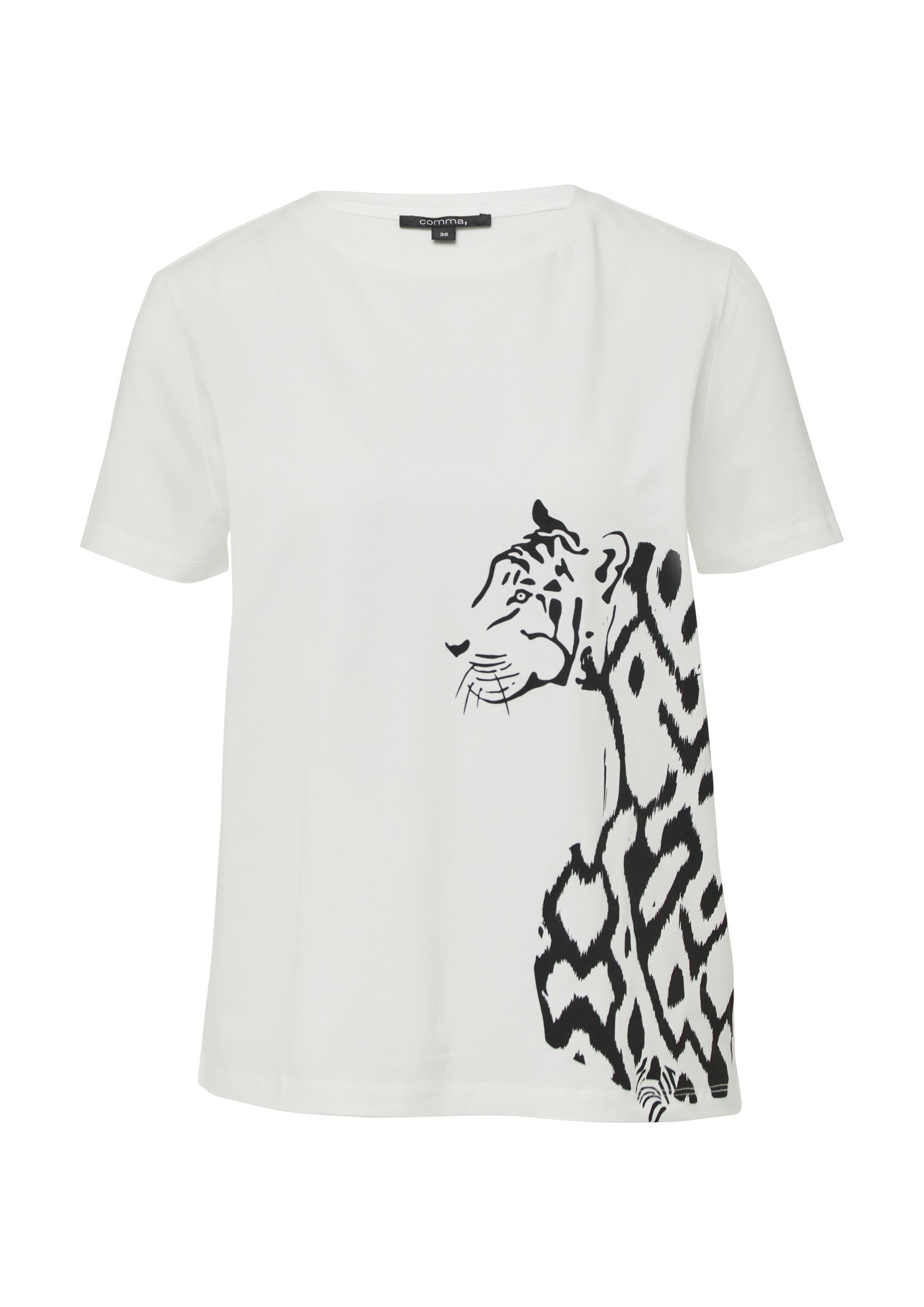 Comma Print-Shirt, mit seitlichem Animal-Print