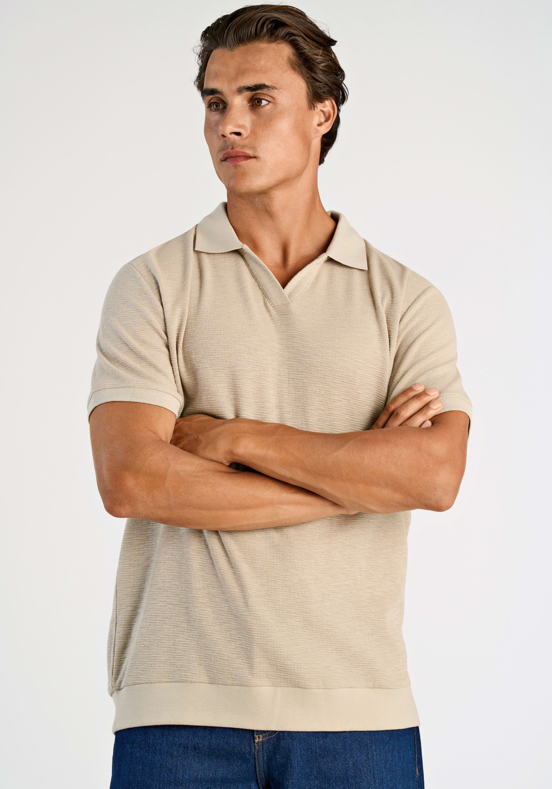Image of LINDBERGH Kurzarmshirt mit Polokragen