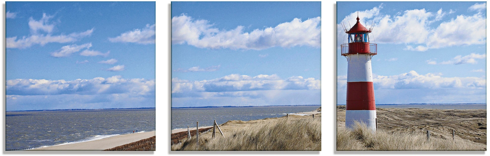 Image of Artland Glasbild »Leuchtturm Sylt«, Gebäude, (3 St.) bei Ackermann Versand Schweiz