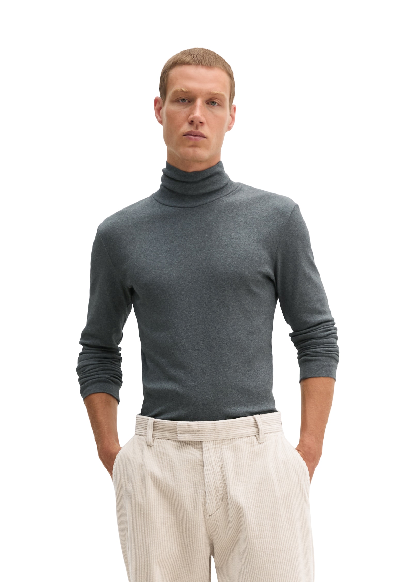Image of Marc OPolo Rollkragenshirt aus reiner Bio-Baumwolle