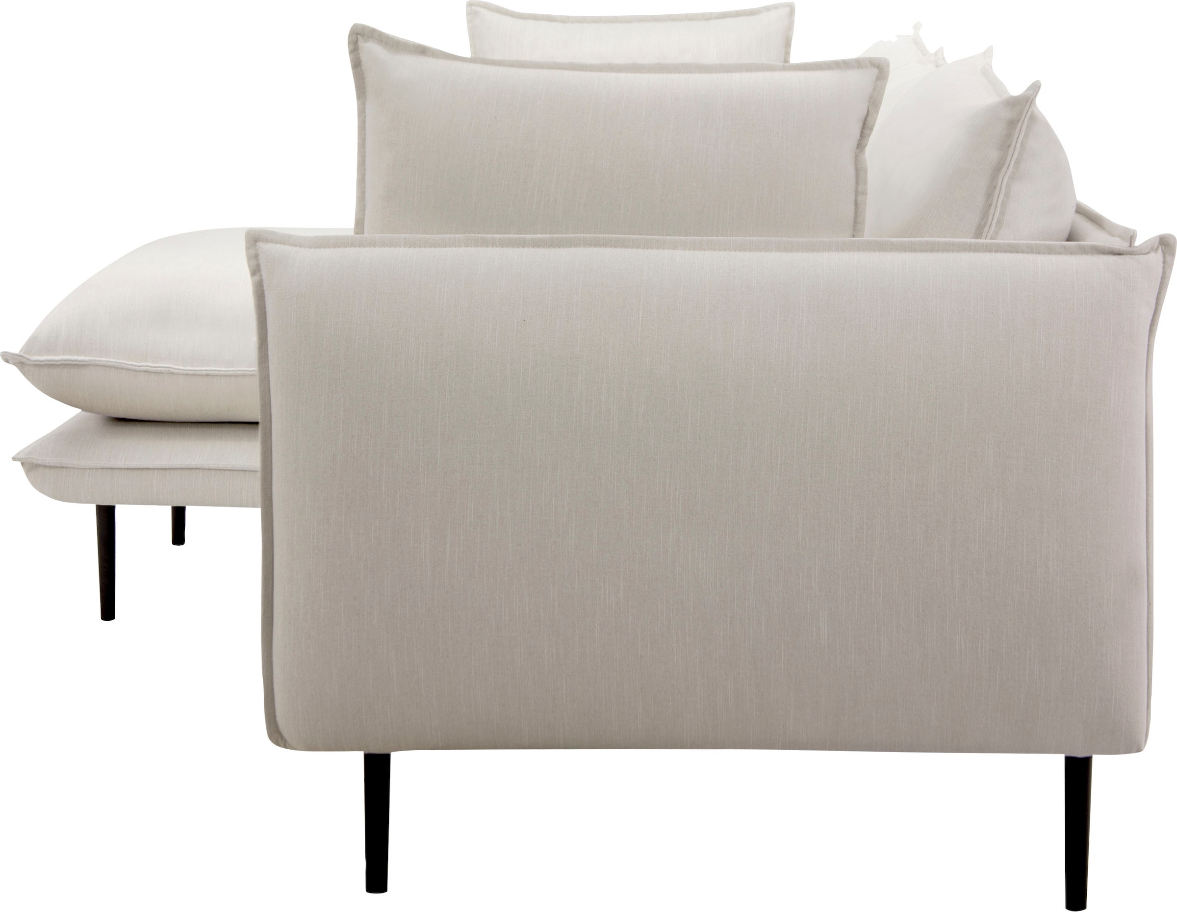 Home affaire Canapé d'angle »Somba L-Form« mit dickem Keder, Ottomane wahlweise links oder rechts