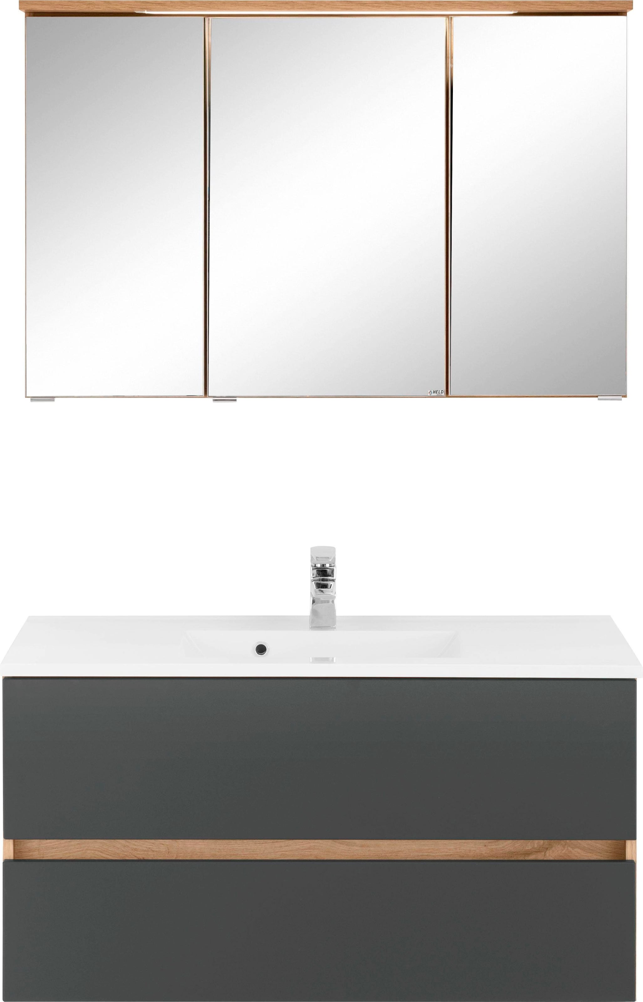 welltime Ensemble de meubles de salle de bain »Lucca« 2 cuis tlg.