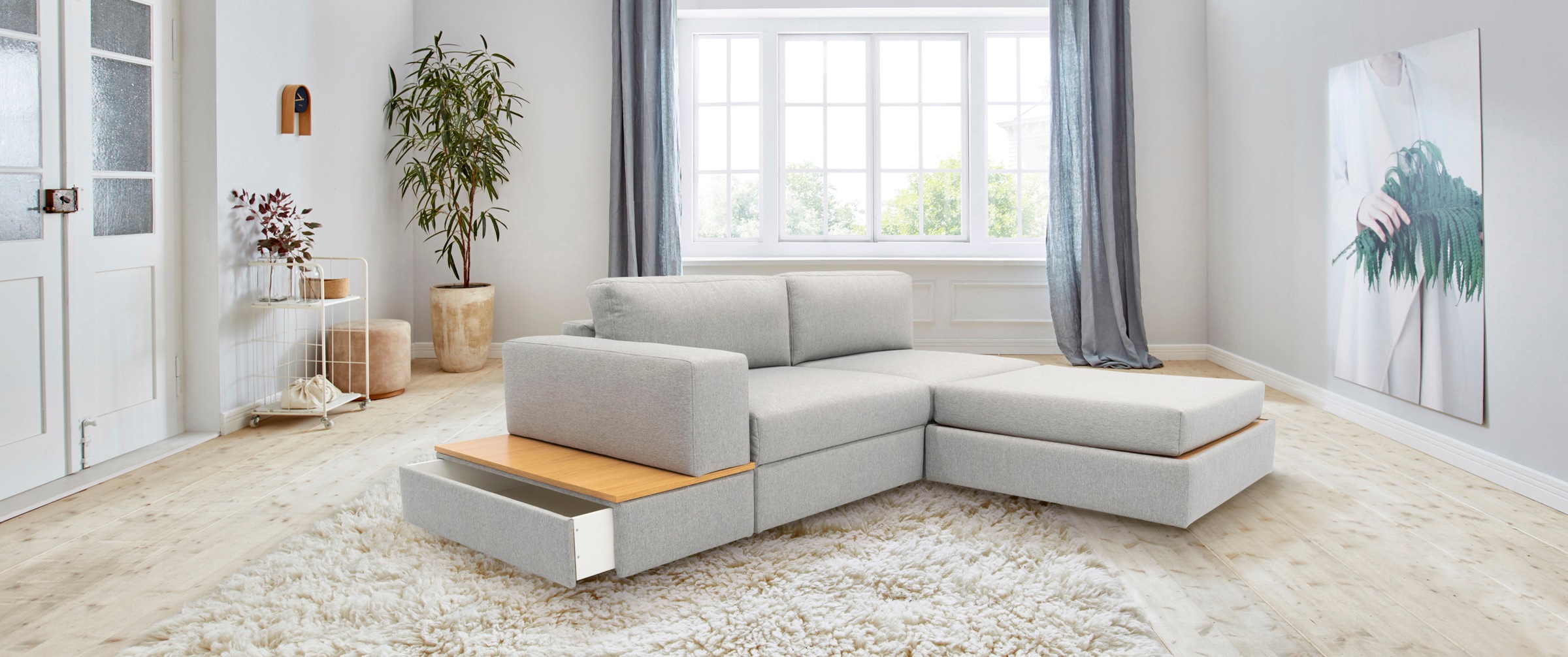 Image of andas Sofa »Familienzeit«, (5 St.), Modulsofa, Module auch einzeln, unendlich erweiterbar, flexibel stellbar bei Ackermann Versand Schweiz