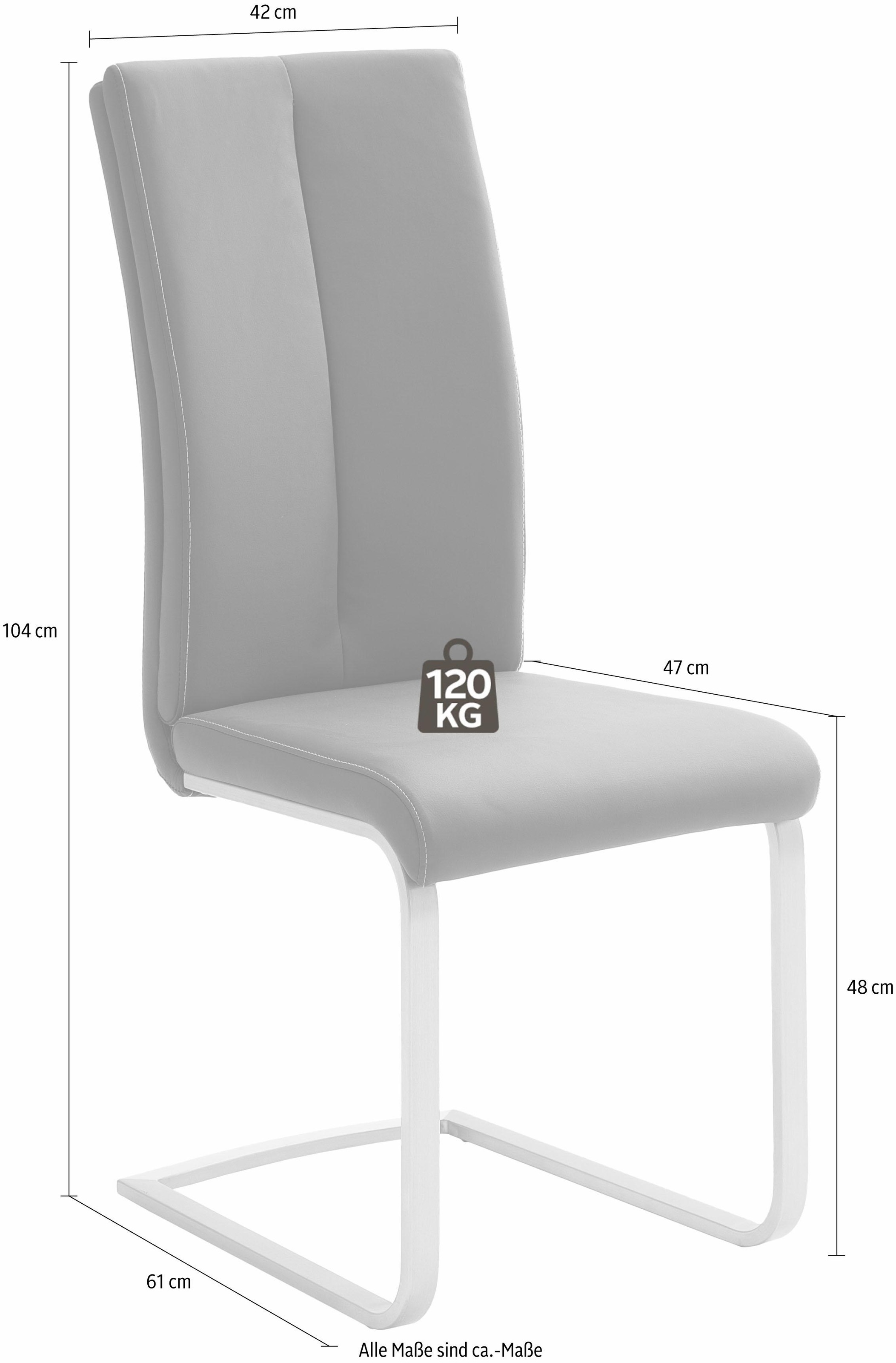 MCA furniture Freischwinger »Paulo 2«, (Set), 4 St., Kunstleder, Stuhl  belastbar bis 120 kg bequem kaufen