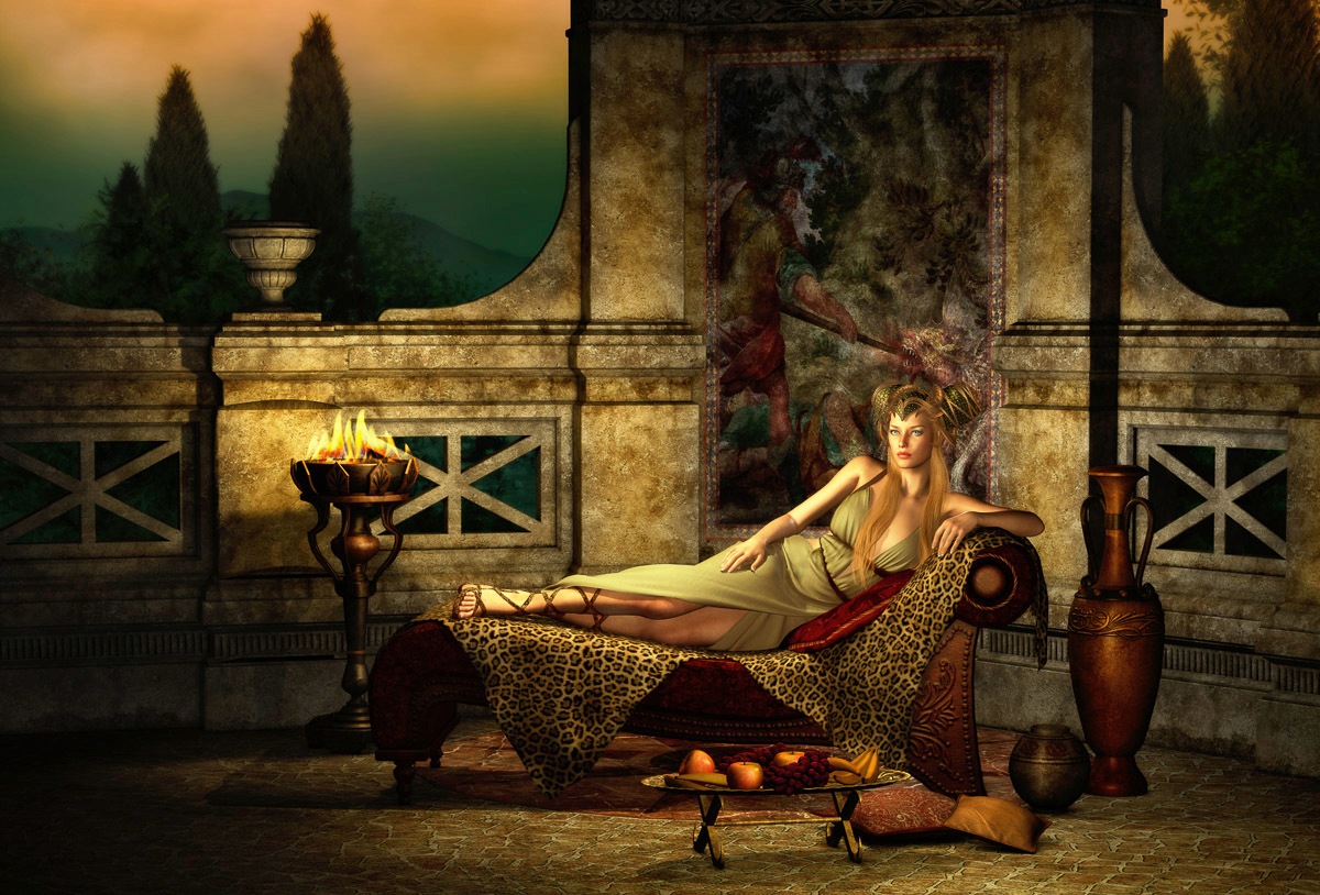 Image of Papermoon Fototapete »Antike Terasse«, Vliestapete, hochwertiger Digitaldruck, inklusive Kleister bei Ackermann Versand Schweiz