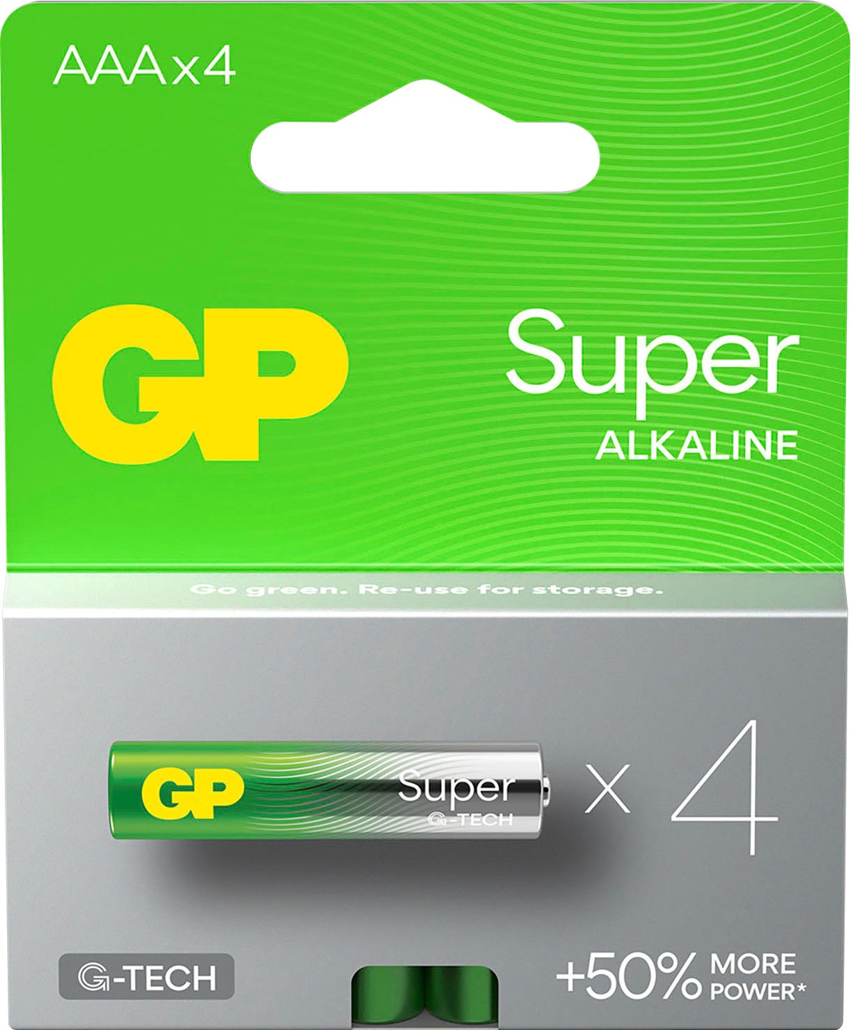 GP Batteries Batterie »4er Pack Super Alkaline AAA«, LR03, 1,5 V, (Set)