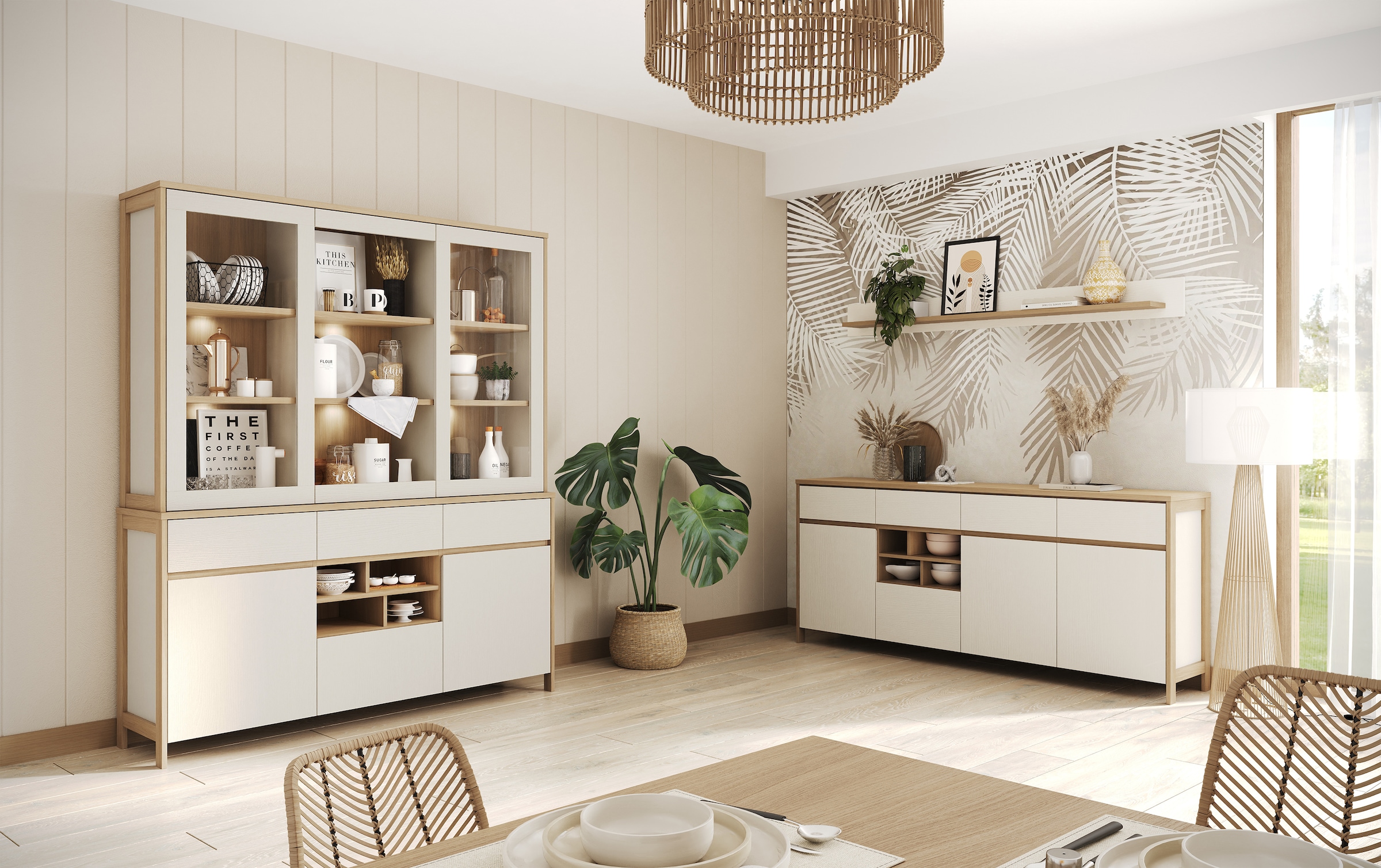 Home affaire Wandboard »Stranda, Wandregal im Scandi-Style, Wandhalter mit Ablagefläche«, vielseitig einsetzbares Hängeregal, in zwei Farben & Grössen verfügbar