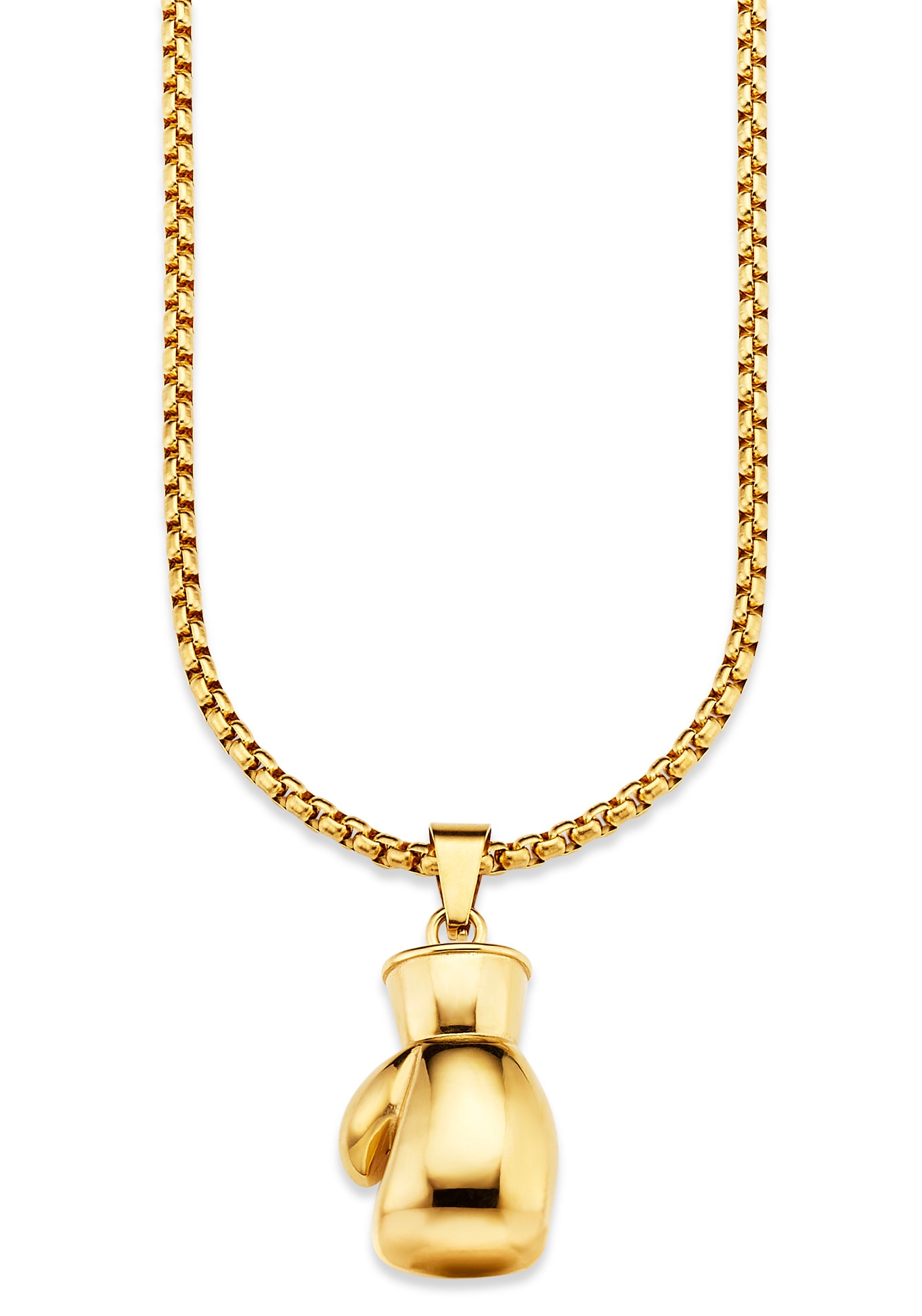 Image of Bruno Banani Kette mit Anhänger "Schmuck Geschenk Halskette Box-Handschuh Venezianerkette"