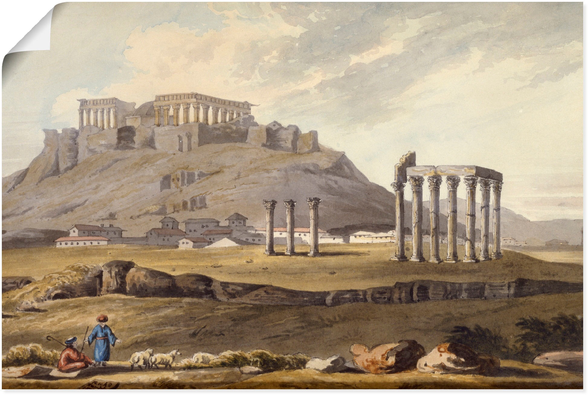 Image of Artland Wandbild »Der Tempel des olympischen Zeus«, Gebäude, (1 St.), in vielen Grössen & Produktarten - Alubild / Outdoorbild für den Aussenbereich, Leinwandbild, Poster, Wandaufkleber / Wandtattoo auch für Badezimmer geeignet bei Ackermann Versand Schwe