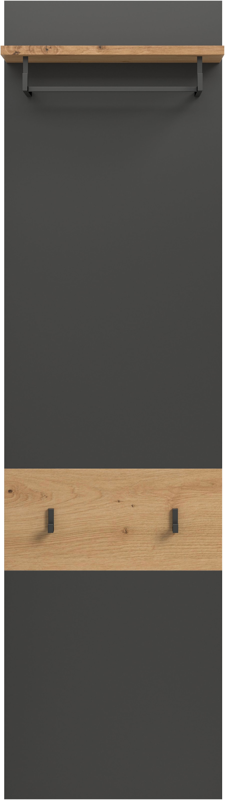 Home affaire Garderobenpaneel »REHAT, TOPSELLER!, Höhe 165 cm, Hutablage, 2 Haken, Garderobenstange« in verschiedenen Farben erhältlich, 1 Stk. tlg. Paneel, Wandboard, Garderobe, Garderobenleiste, Garderobenboard