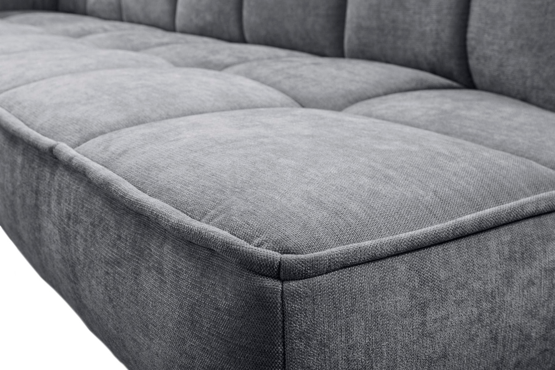 exxpo - sofa fashion Banc d'angle »Latte« couture moderne siège et dossier, confortable et élégant, pied en bois haut
