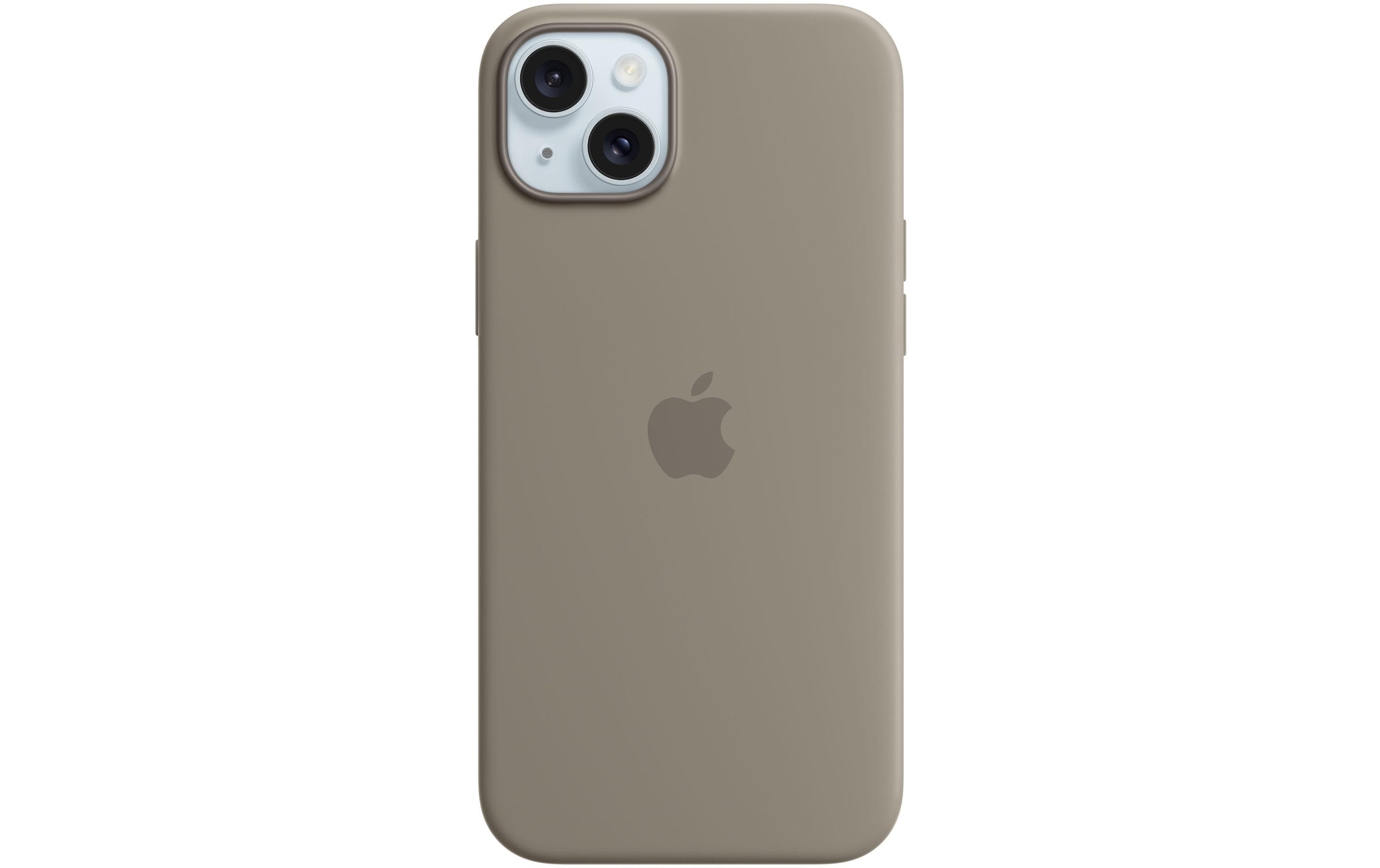 Apple Smartphone Silikon Case mit MagSafe, iPhone 15 Plus, Tonbraun