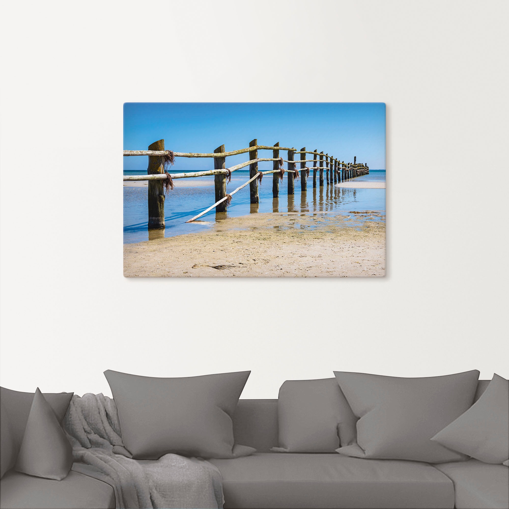 Artland Leinwandbild »Ostseeküste auf dem Fischland-Darss«, Strand, (1 St.), auf Keilrahmen gespannt