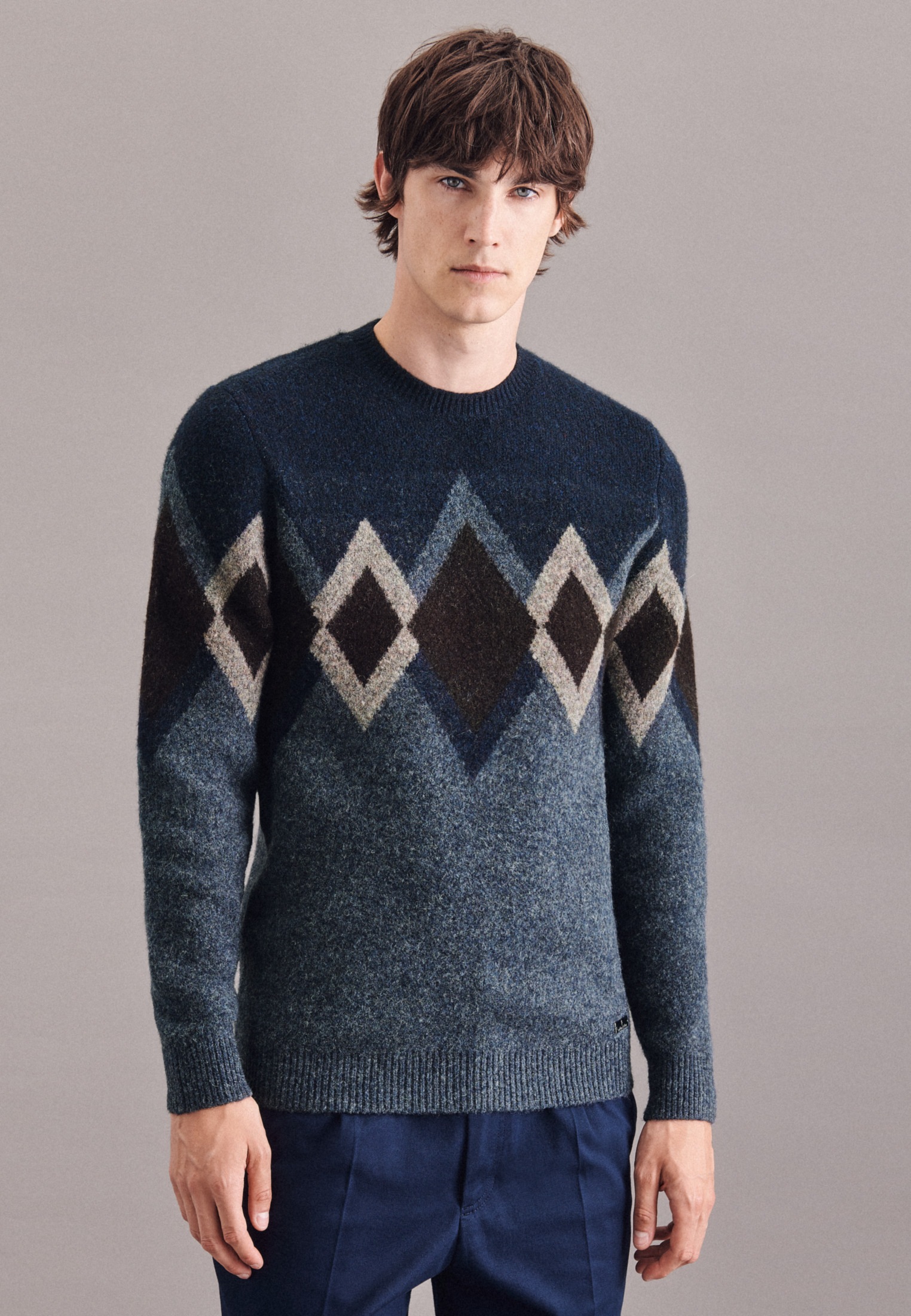 Image of seidensticker Rundhalspullover »Schwarze Rose«, Langarm Rundhals Kleinmuster bei Ackermann Versand Schweiz