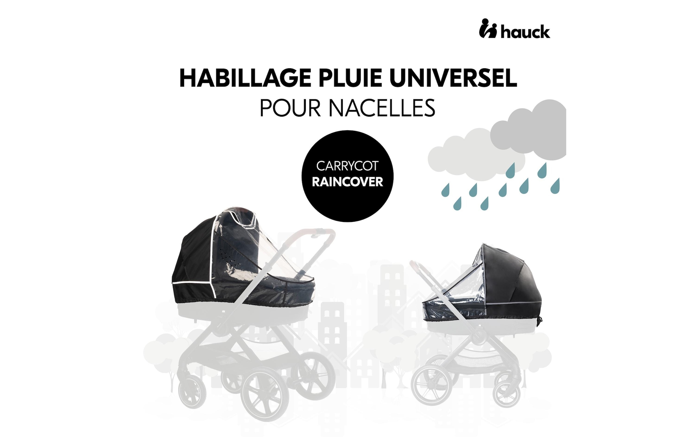 Hauck Housse de pluie pour poussette »Carrycot Raincover«