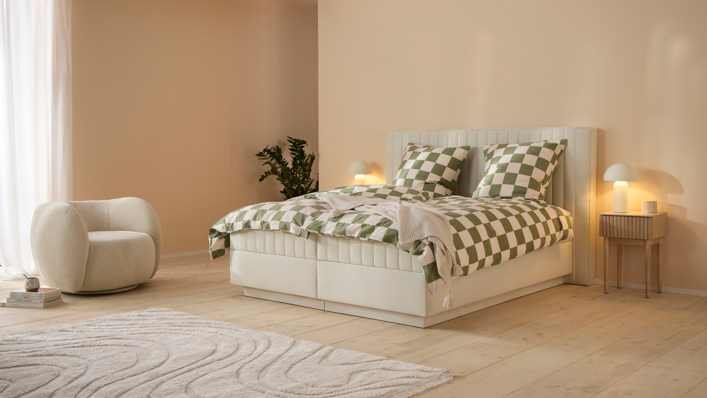 homsy by Ana Johnson Lampe de table »LUMEVA Pilz Lampe« blanc chaud - blanc froid Keramik, Pilzleuchte, Höhe 38cm, beige, Metall, E14 Fassung