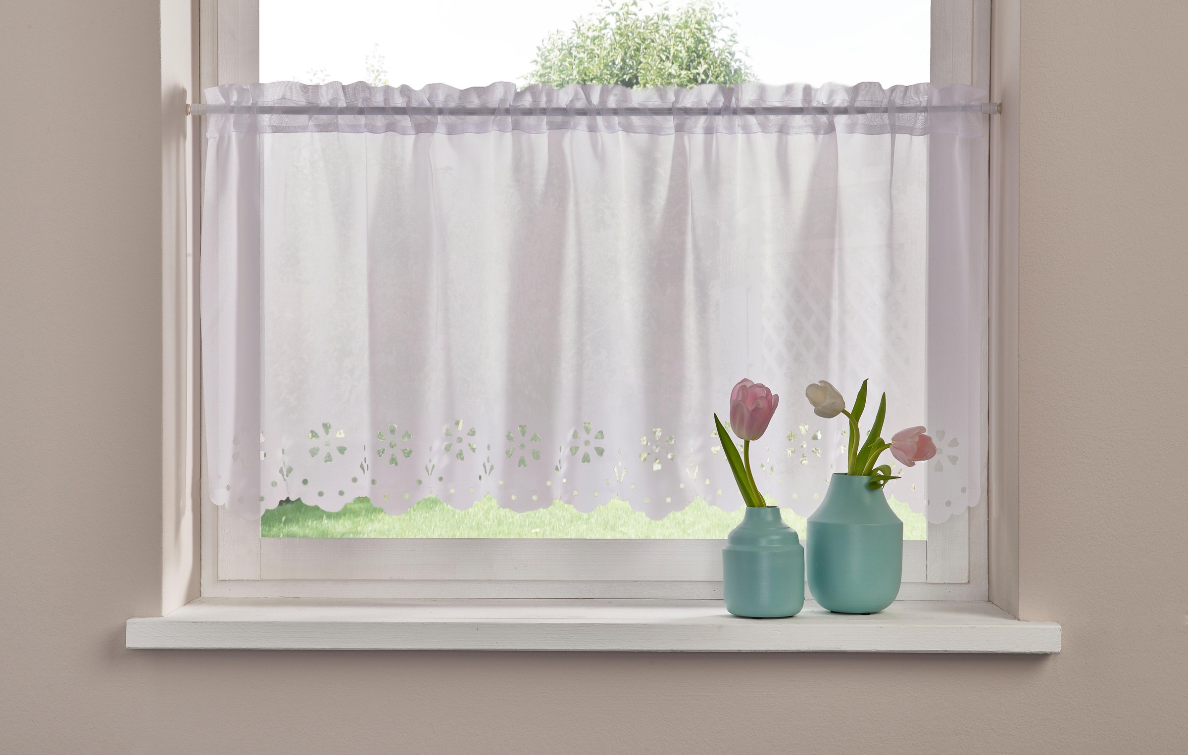 Image of Home affaire Scheibengardine »Nadine«, (1 St.), Mit Laser-Cut-Motiv bei Ackermann Versand Schweiz