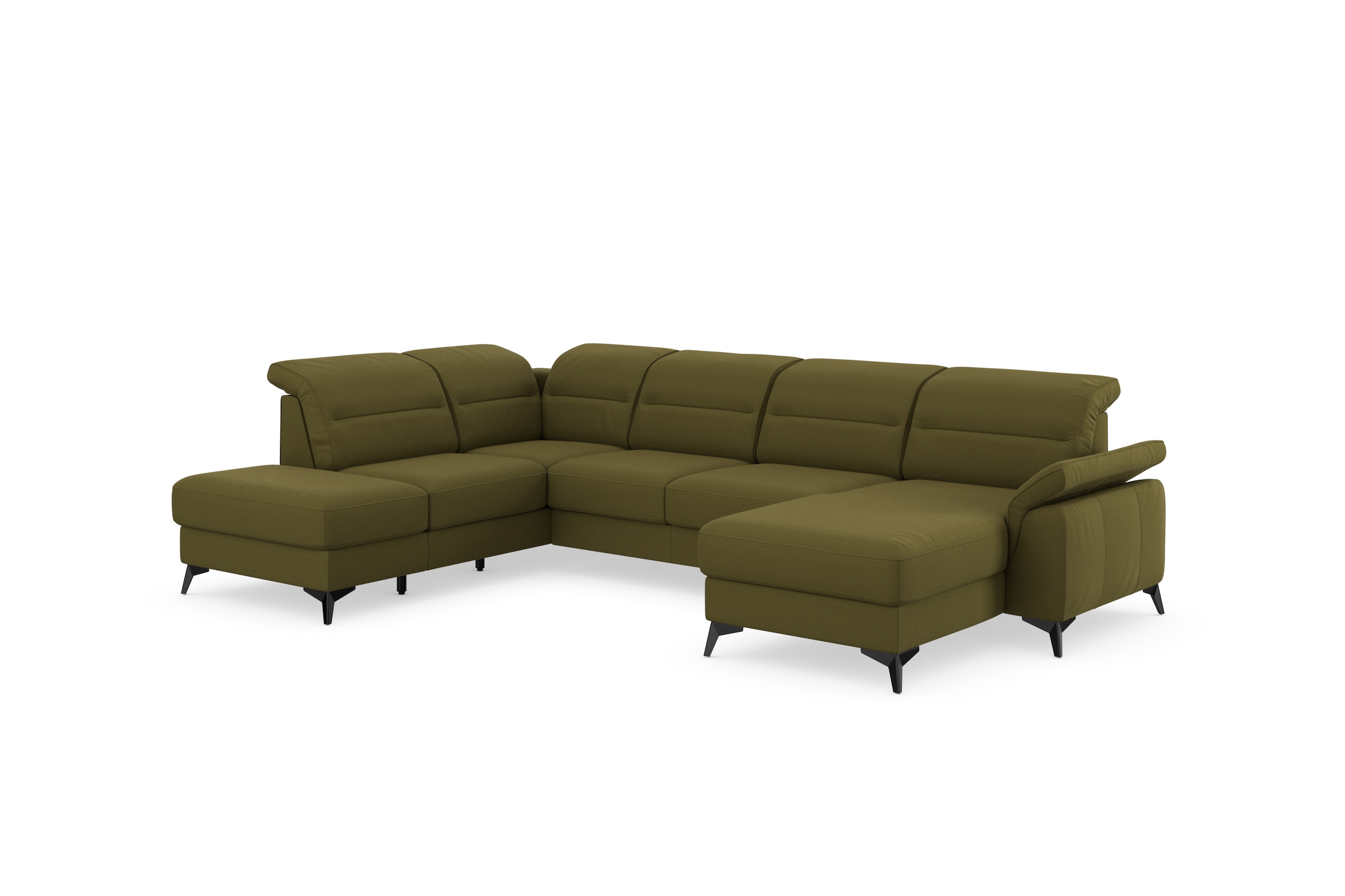 sit&more Wohnlandschaft »Sinatra U-Form«, optional mit Kopfteilverstellung und Armteilfunktion, Metallfüsse