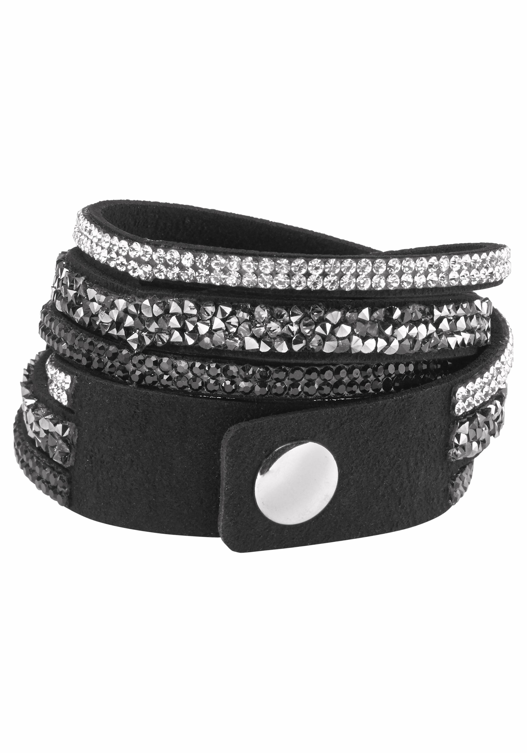 Firetti Armband "Wickelarmband" mit Glasstein